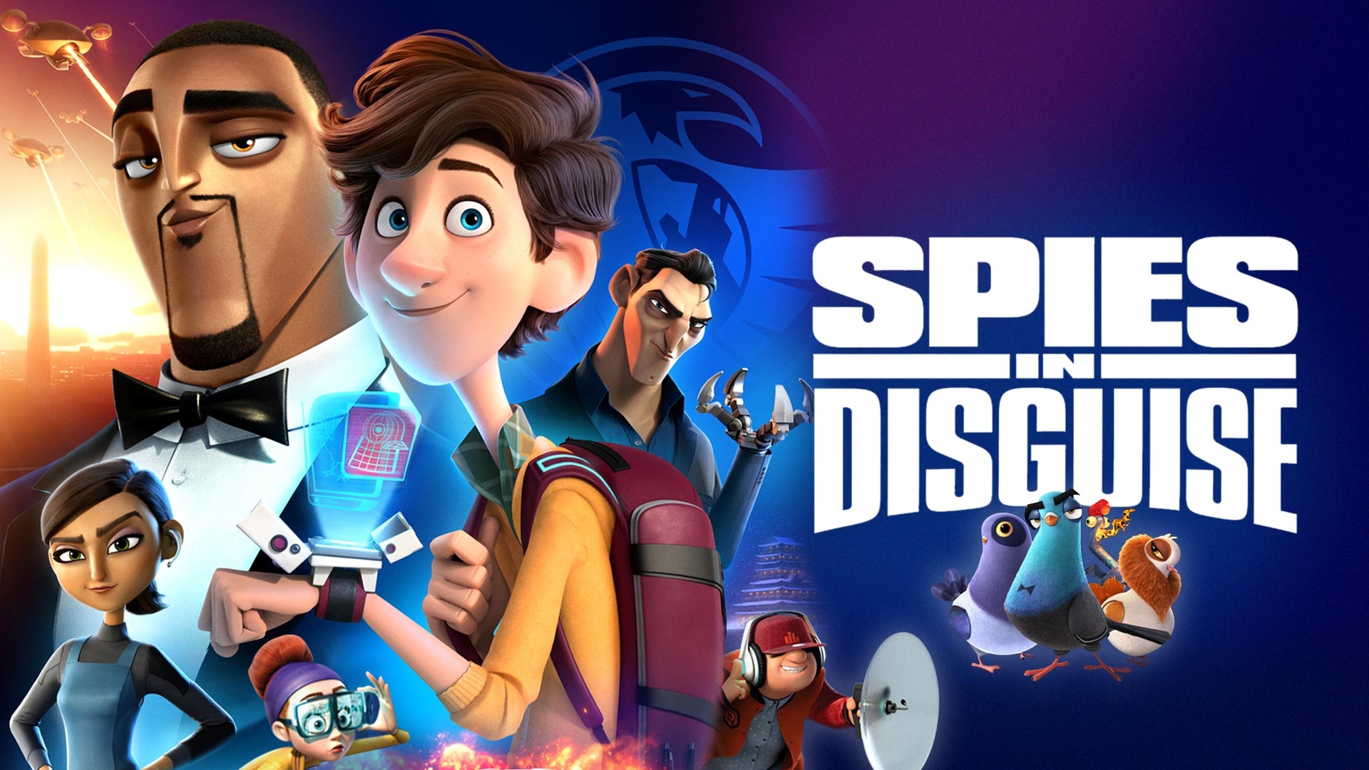 Spies in Disguise, Animated spy film, Will Smith, Tom Holland, 1920x1080 Full HD Desktop