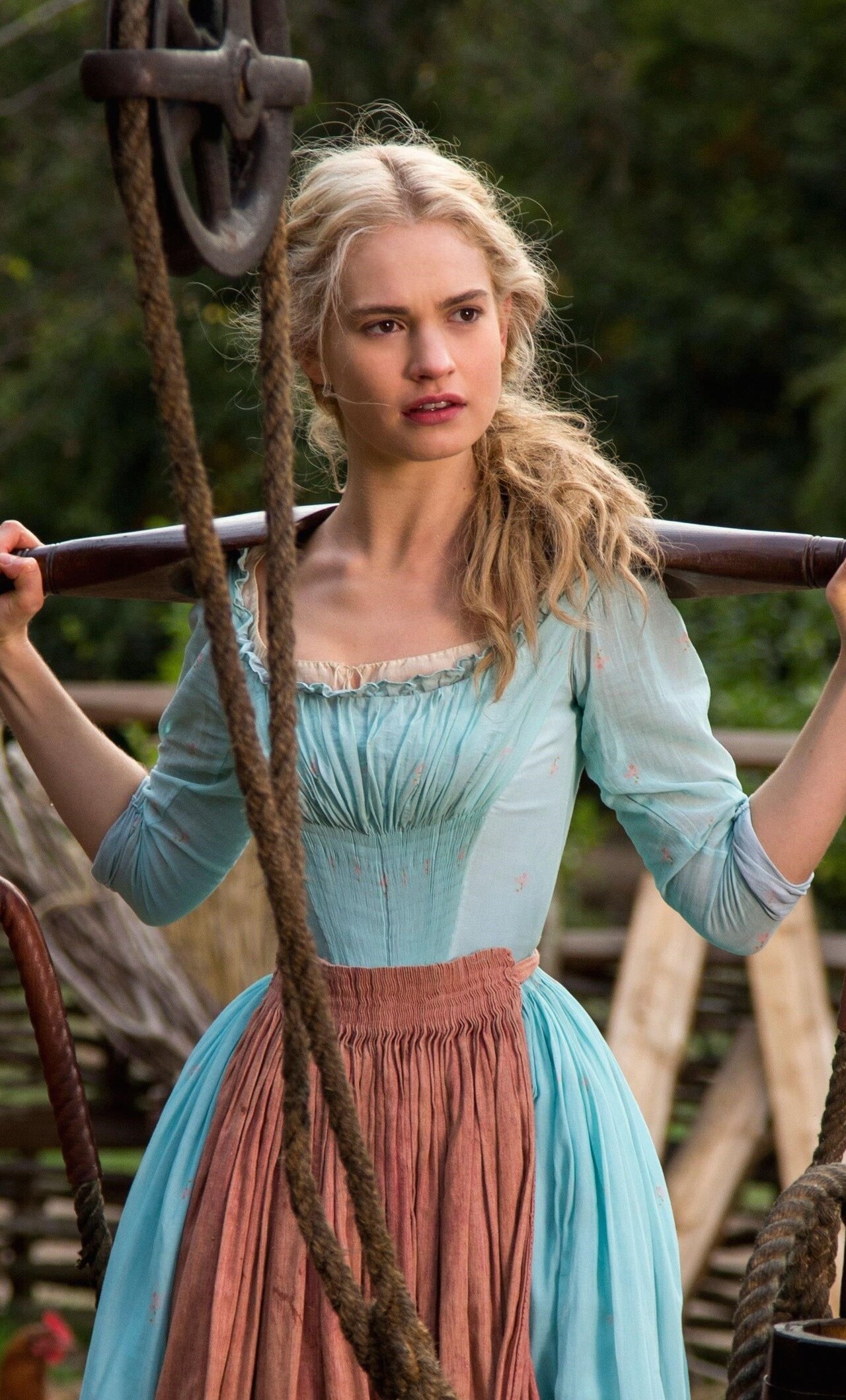 Lily James, Cinderella iPhone 6, HD wallpapers, Images, 1280x2120 HD Handy