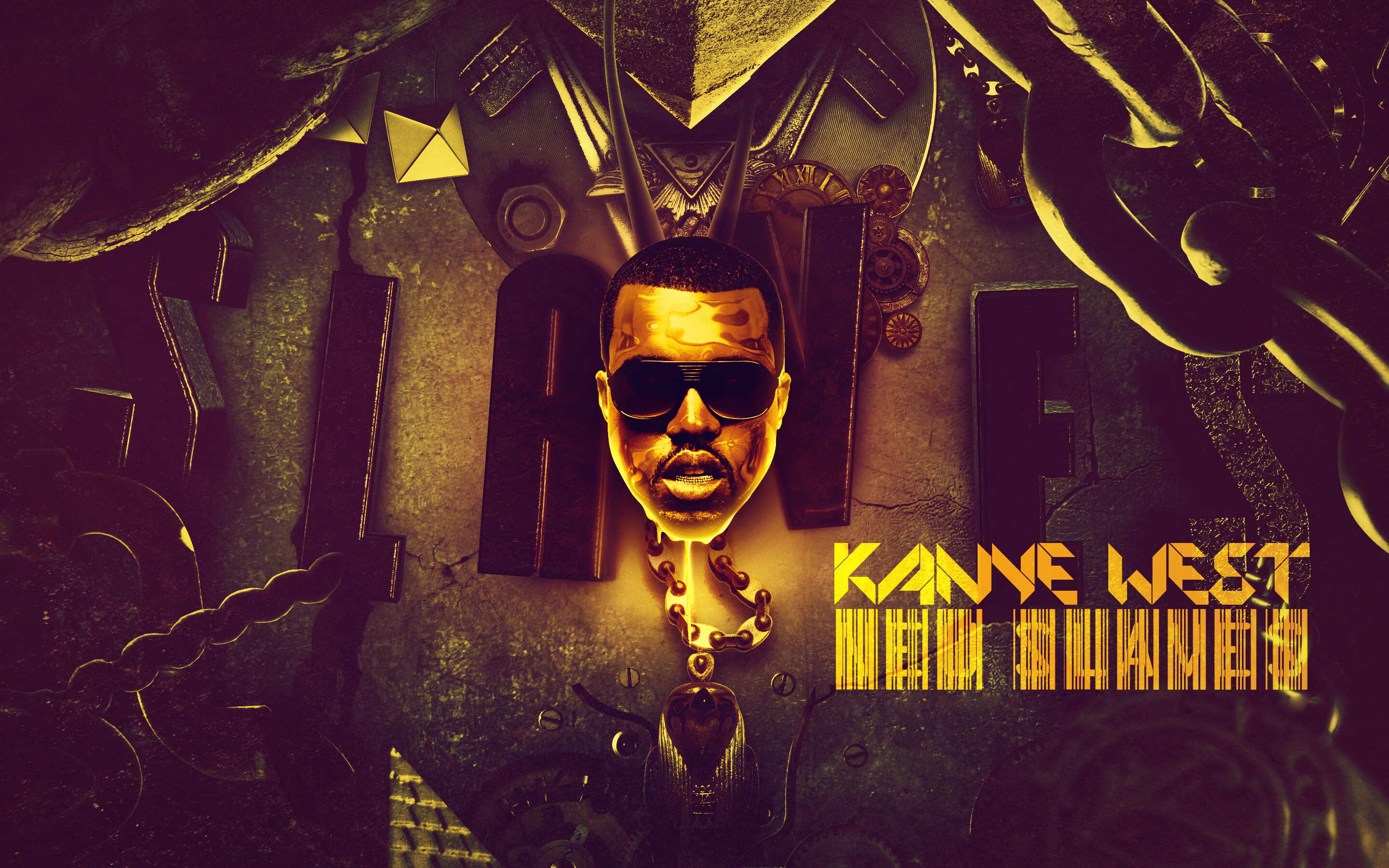 Kanye West: One of the world's best-selling music artists, Over 160 million records sold. 2880x1800 HD Wallpaper.