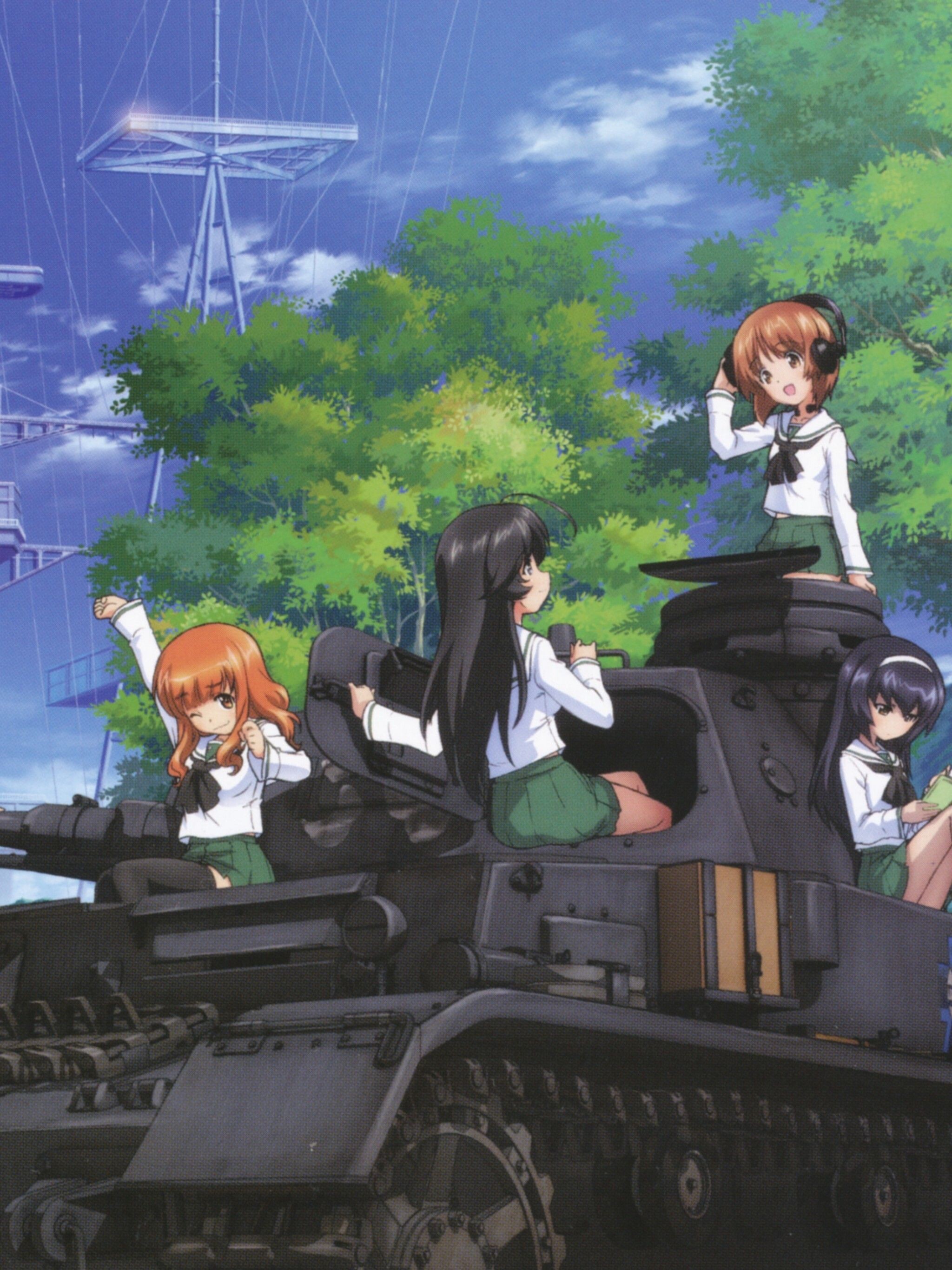 Girls und Panzer: Ooarai Girls Academy, The school operates assorted World War Two tanks from many nations. 2050x2740 HD Background.