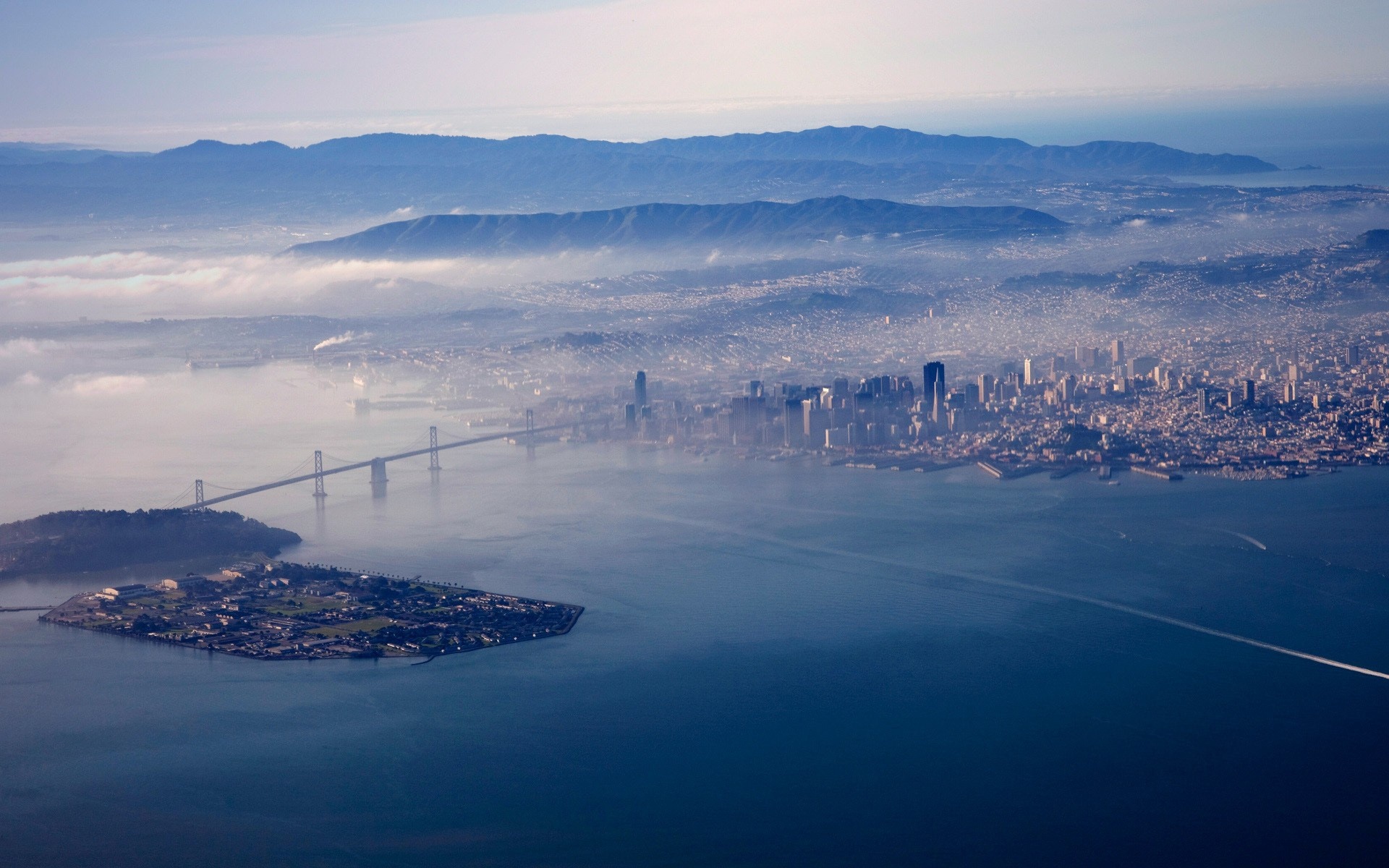 Oakland travels, Water cityscapes, Bridge wonders, San Francisco skyline, 1920x1200 HD Desktop
