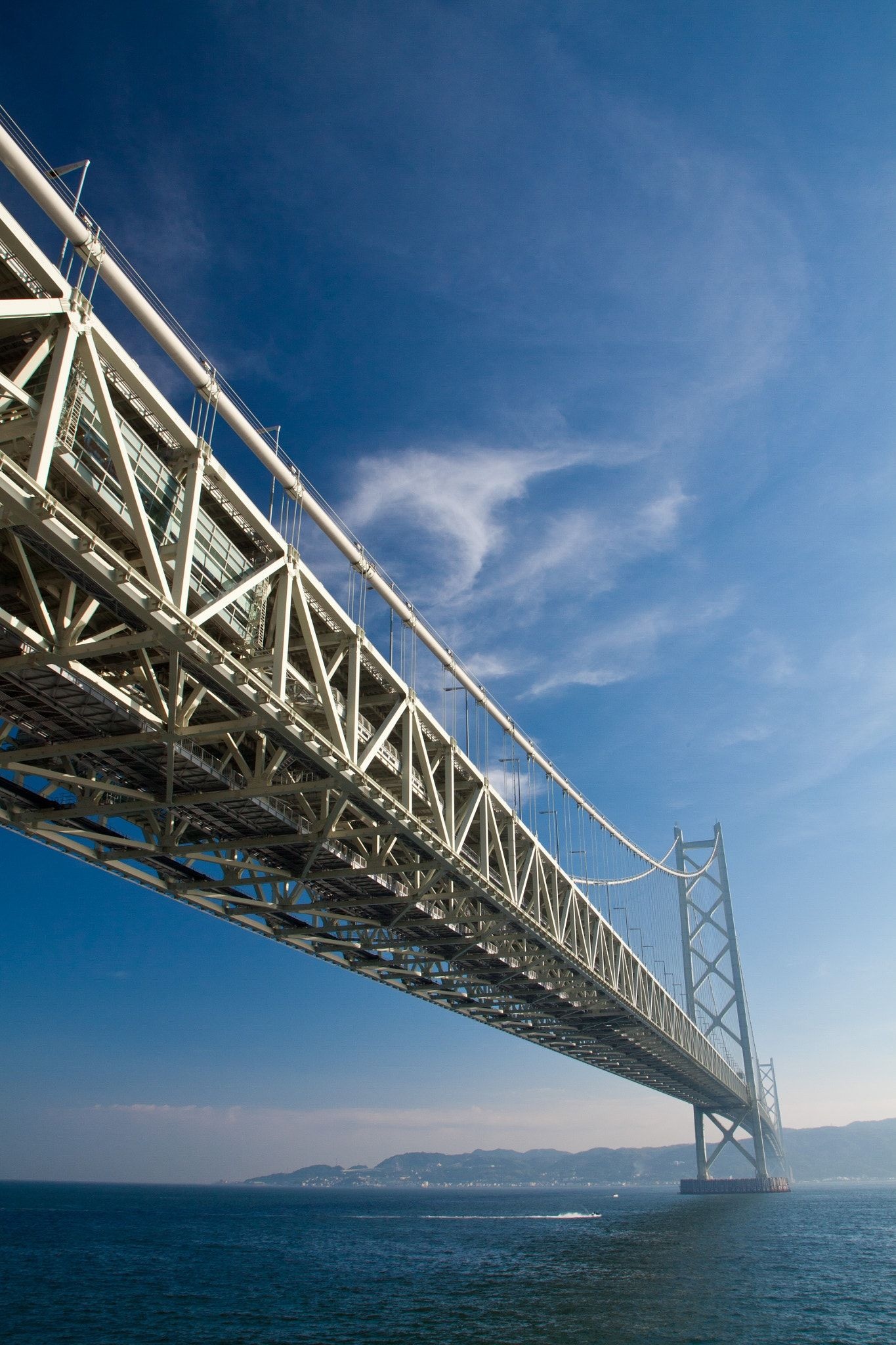 Akashi Bridge, Kobe Japan, Akashi Kaikyo Bridge, Awaji Island beauty, 1370x2050 HD Phone