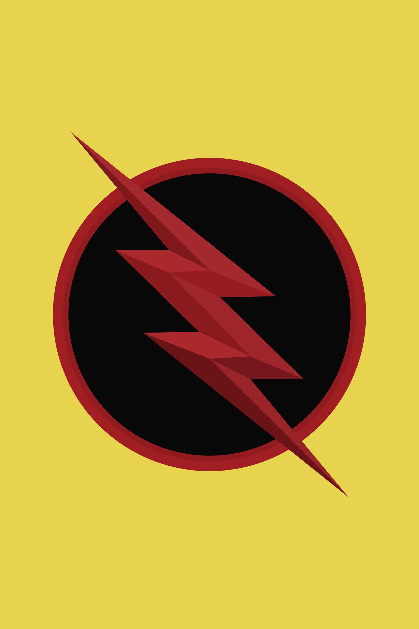 Flash (DC): Eobard Thawne, Known as the Reverse-Flash, Logo. 1440x2160 HD Wallpaper.