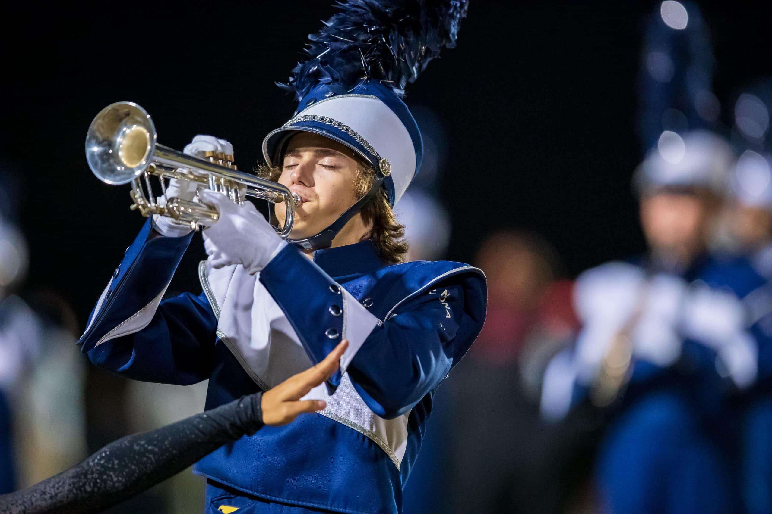 Marching Band: Lake Nona High School band, Sound of the Lions, A group of musicians, Musical instruments. 2560x1710 HD Background.