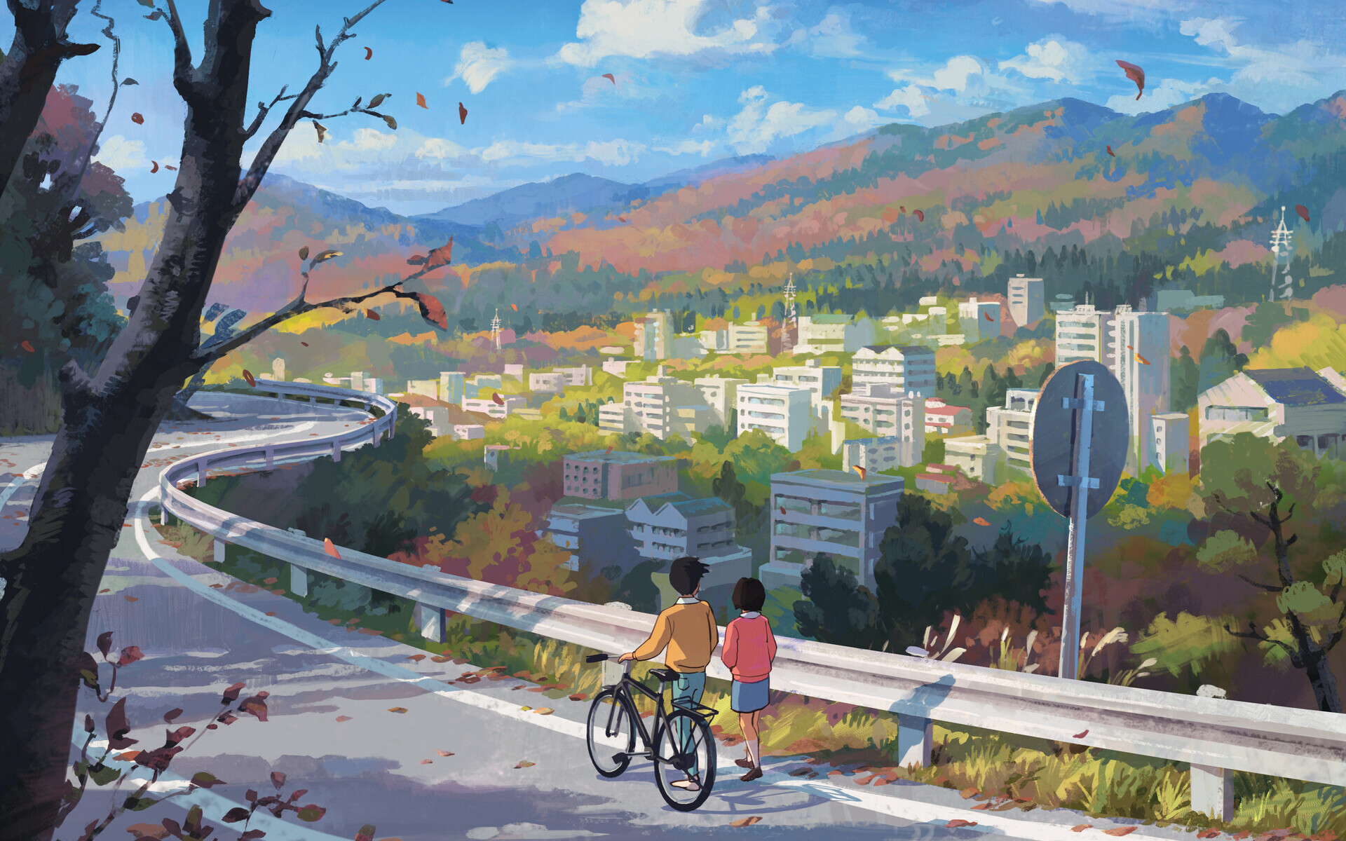 Studio Ghibli: Whisper of the Heart, Directed by Yoshifumi Kondo. 1920x1200 HD Background.