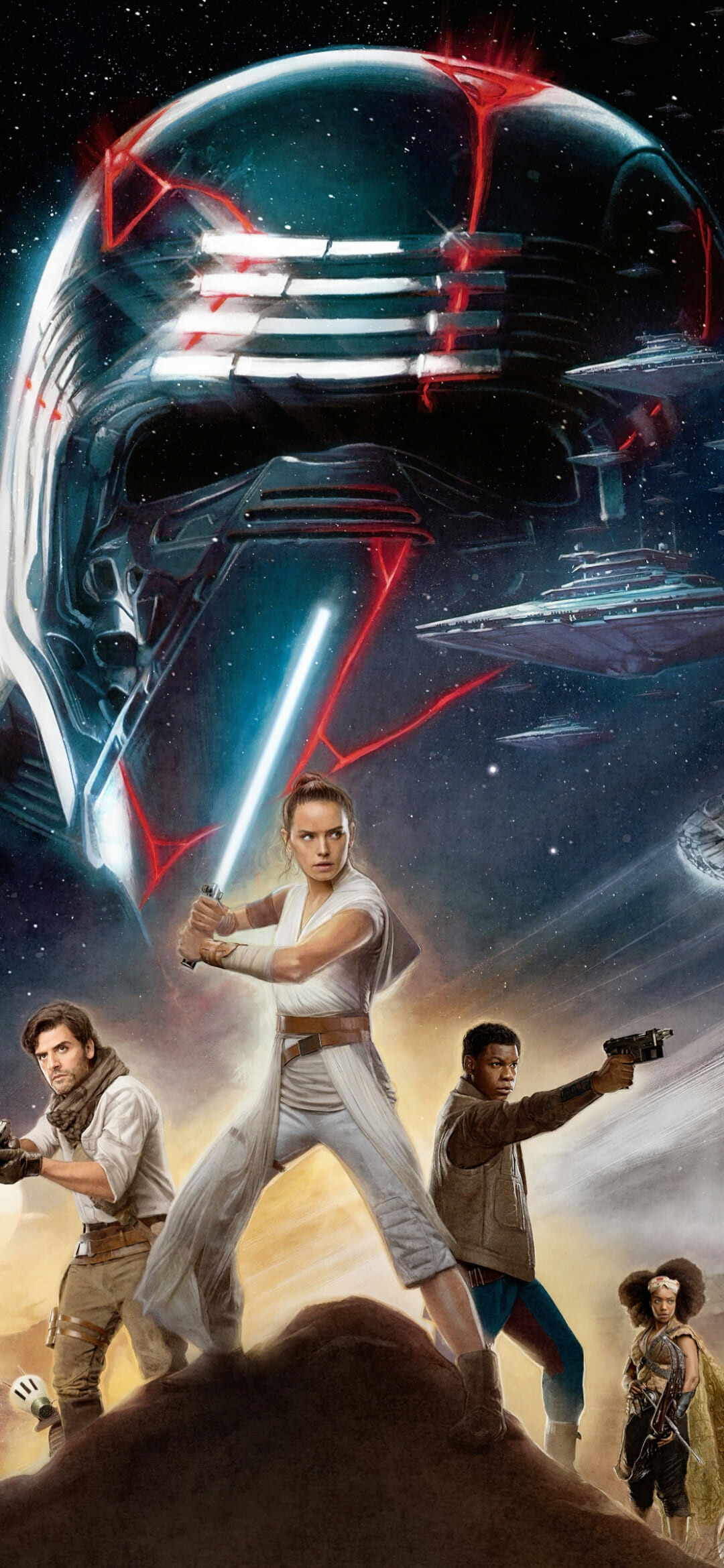 Star Wars: The Rise of Skywalker, Won five awards at the 46th Saturn Awards, including Best Science Fiction Film. 1080x2340 HD Background.