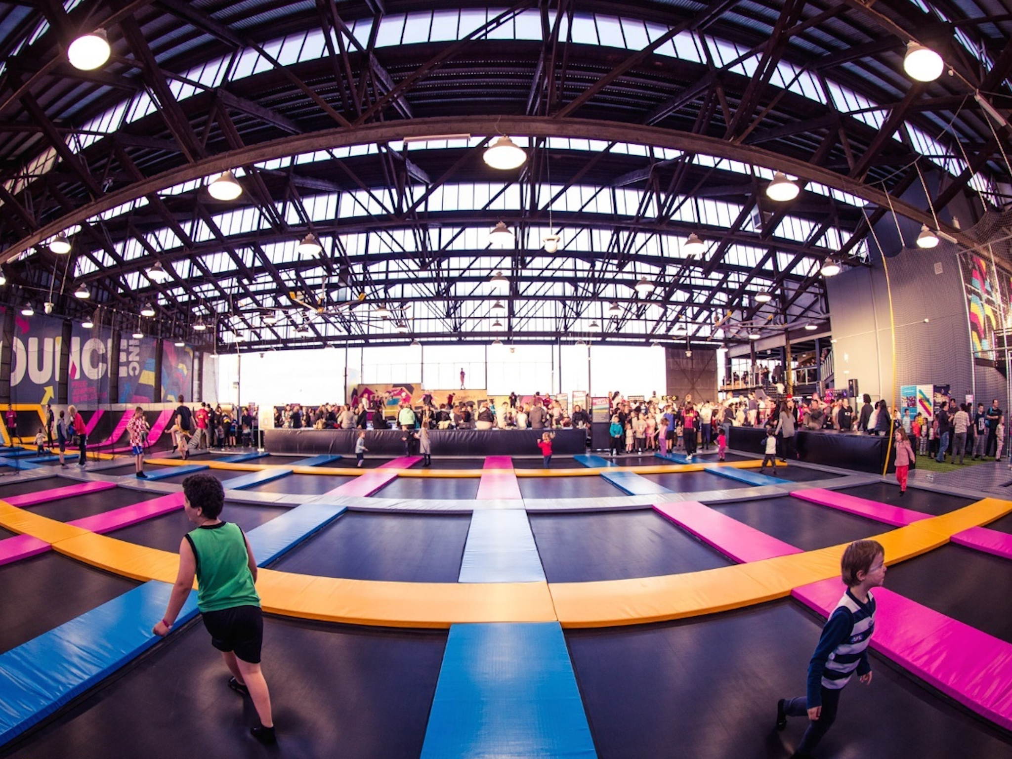 Trampolining: Melbourne Trampoline Park, A recreational activity, Acrobatic training tool as well as a competitive Olympic sport. 2050x1540 HD Background.