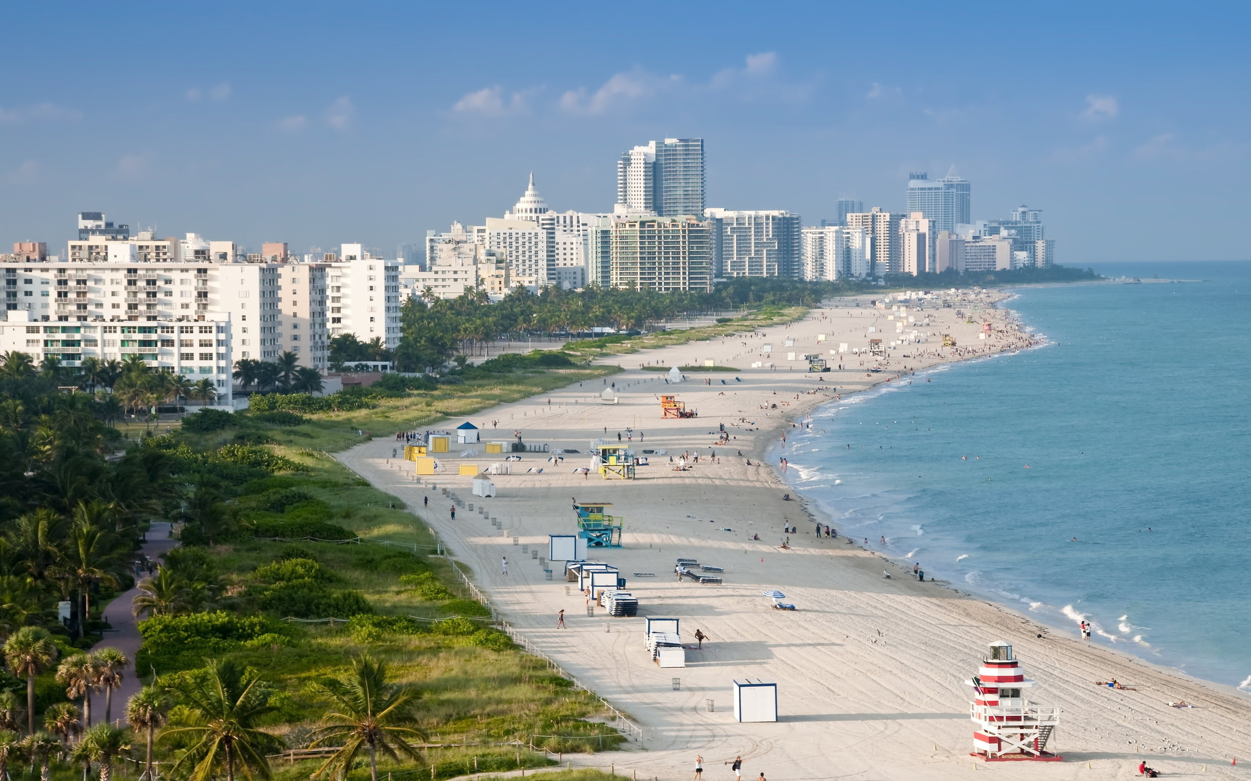 Miami Beach Skyline, Long Beach wallpaper, 2560x1600 HD Desktop