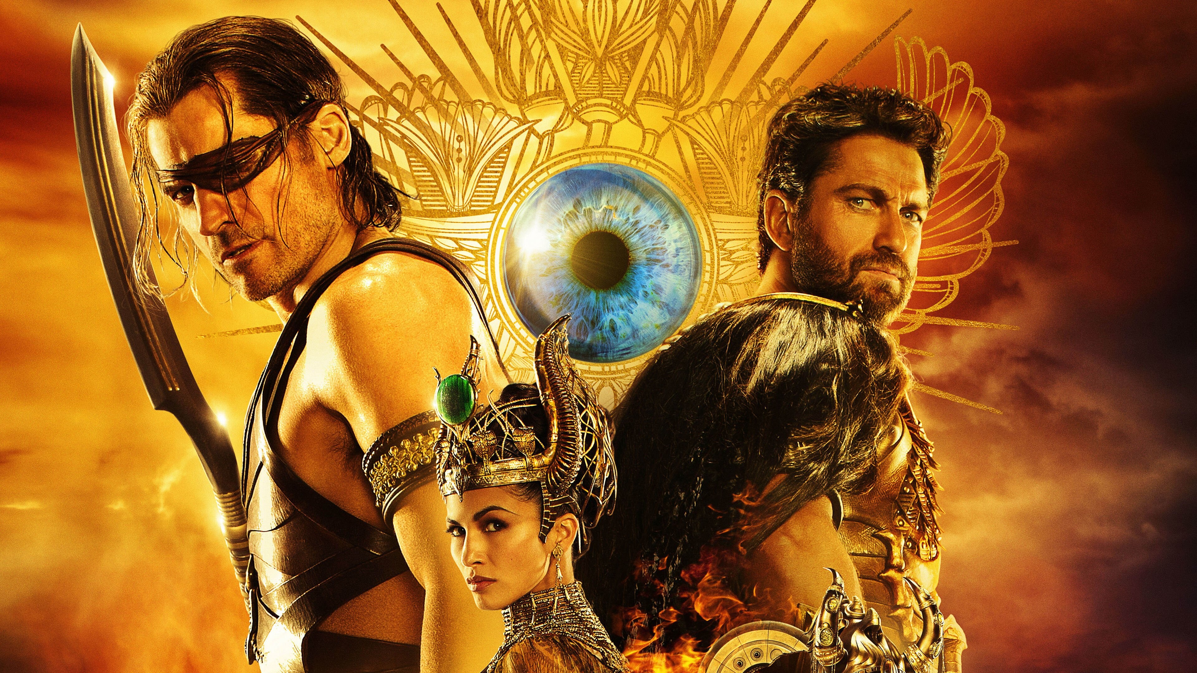 Gods of Egypt (Movie): Gerard Butler, Nikolai Coster-Waldau, Elodie Yung, A 2016 fantasy action film. 3840x2160 4K Wallpaper.