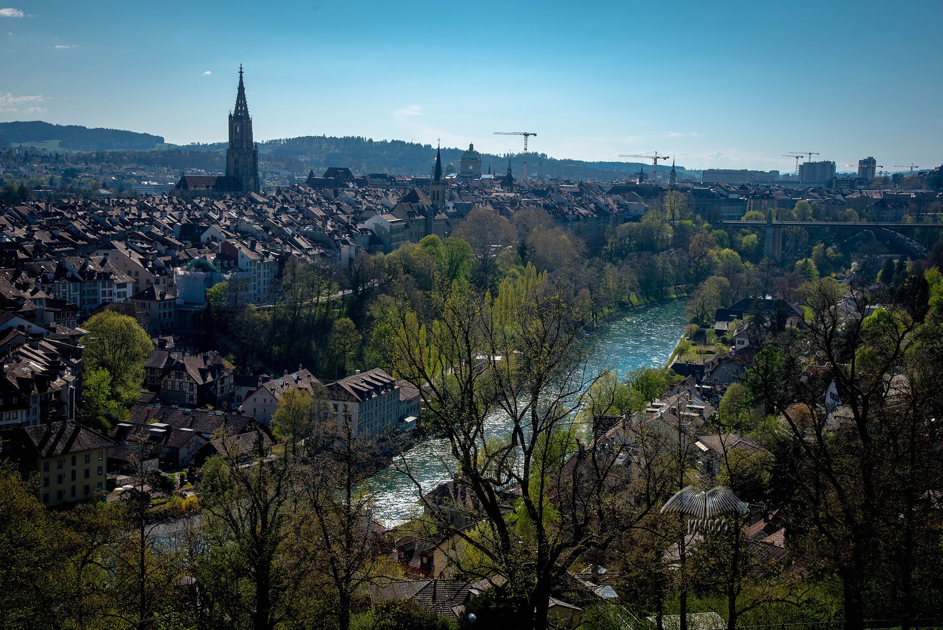River Aare, Rooftops of Bern, Switzerland Kasadoo, 1920x1290 HD Desktop