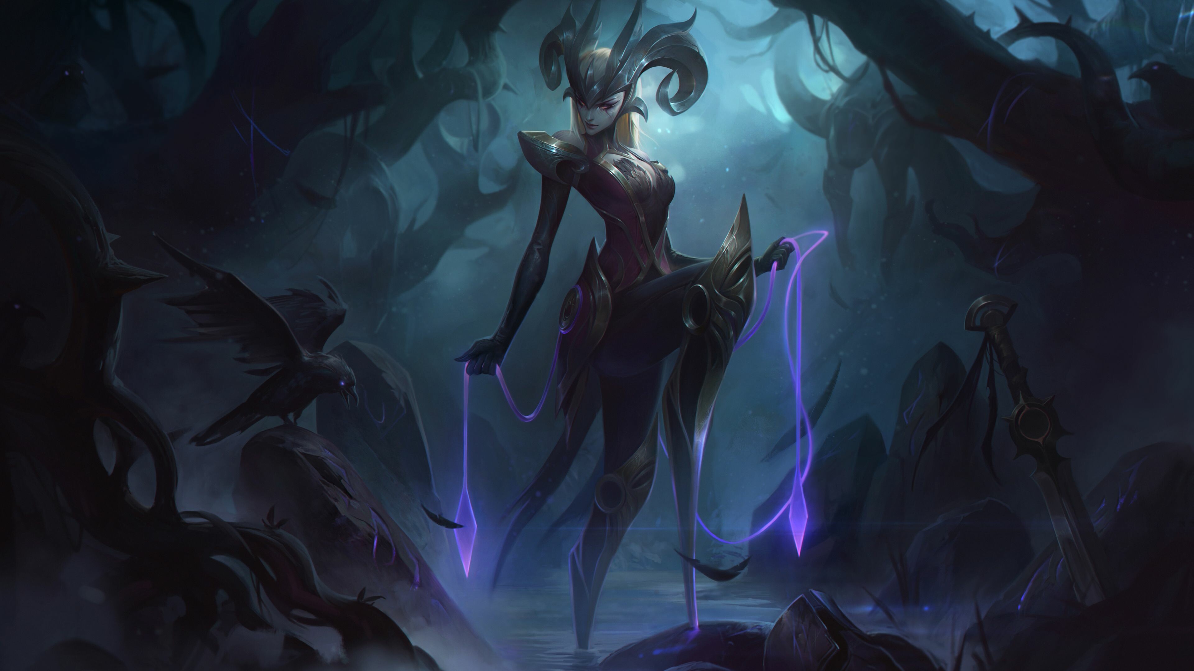 League of Legends: Camille Ferros, the Steel Shadow, Known as the Gray Lady. 3840x2160 4K Background.