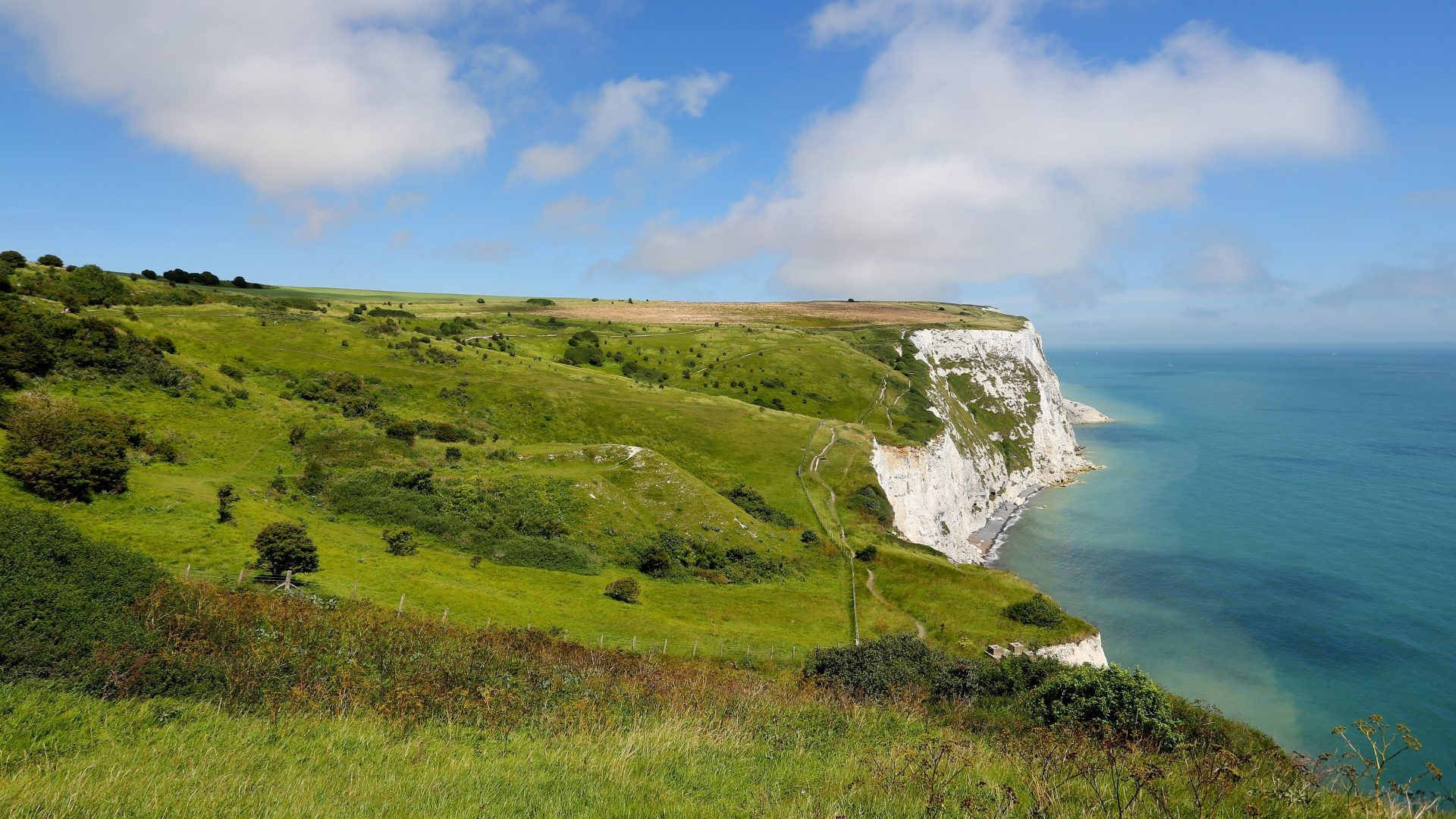 Hintergrundbilder der White Cliffs of Dover, 1920x1080 Full HD Desktop