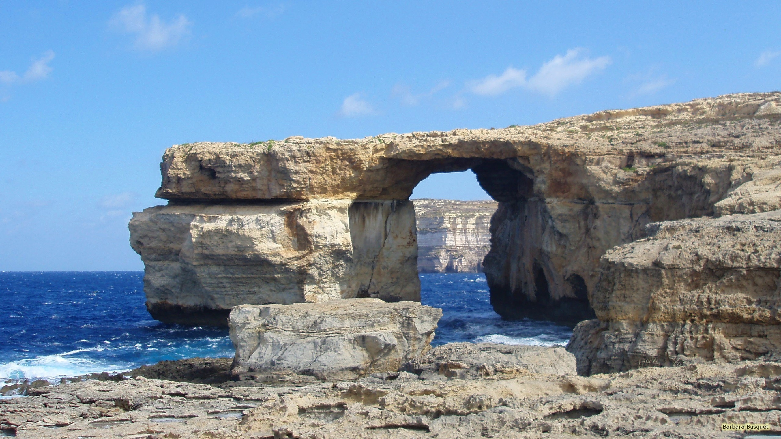 Gozo Island, Azure window, Malta, Barbaras, 2560x1440 HD Desktop