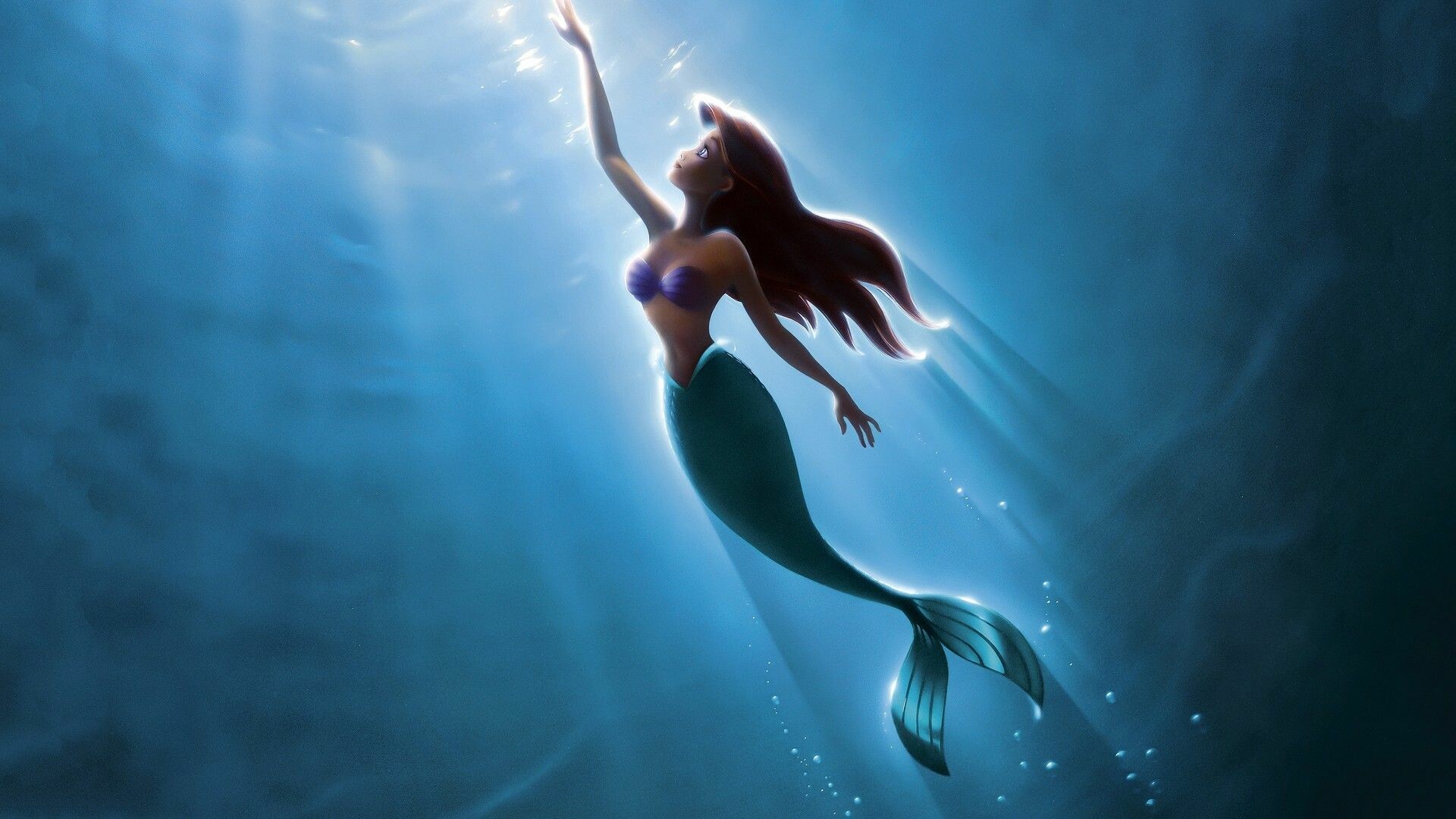 The Little Mermaid: A 16-year-old Ariel, A princess who's fascinated with life on land. 1920x1080 Full HD Wallpaper.