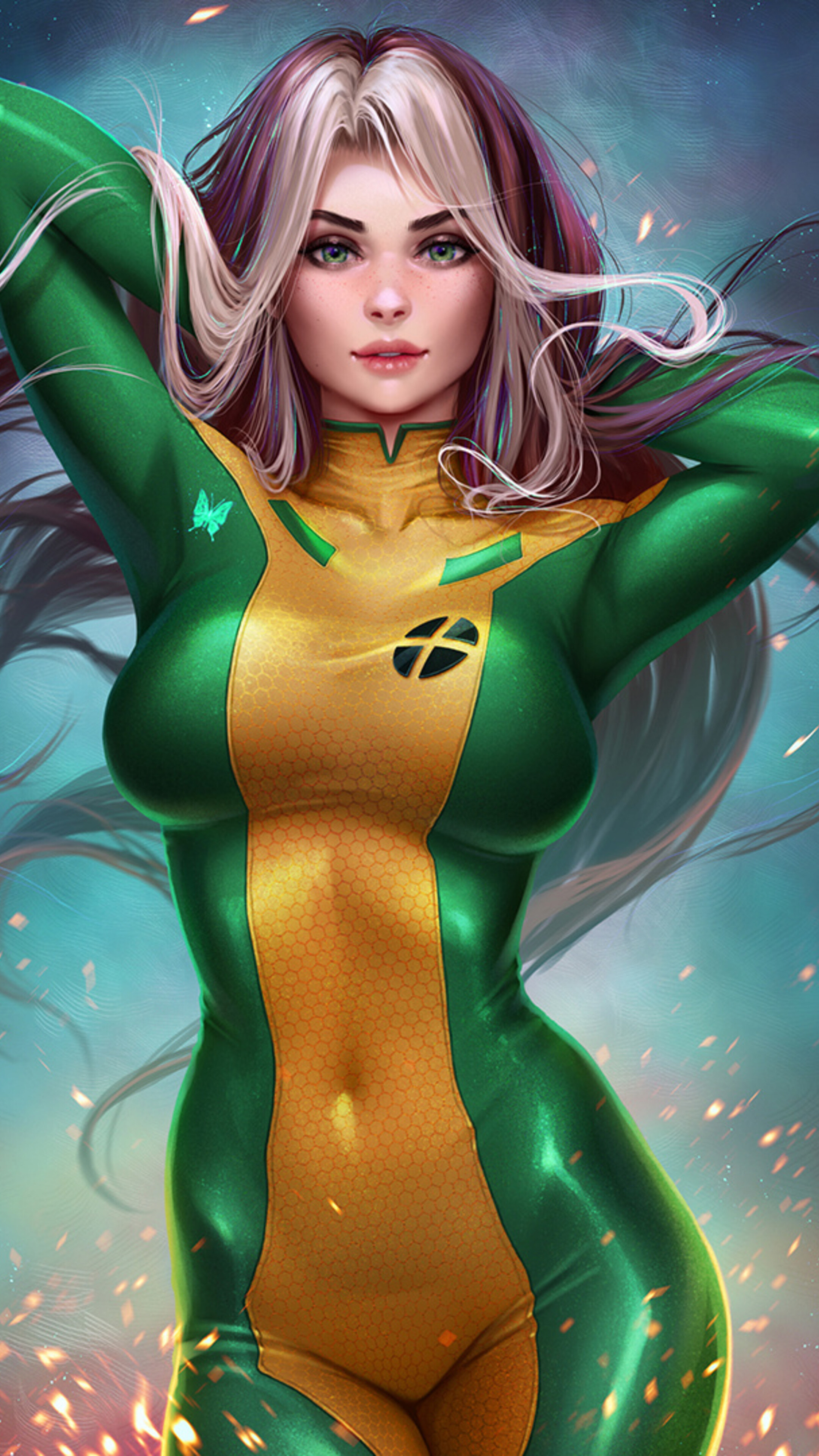 Rogue (Marvel): X-men, The character was created by Chris Claremont and Michael Golden. 2160x3840 4K Wallpaper.