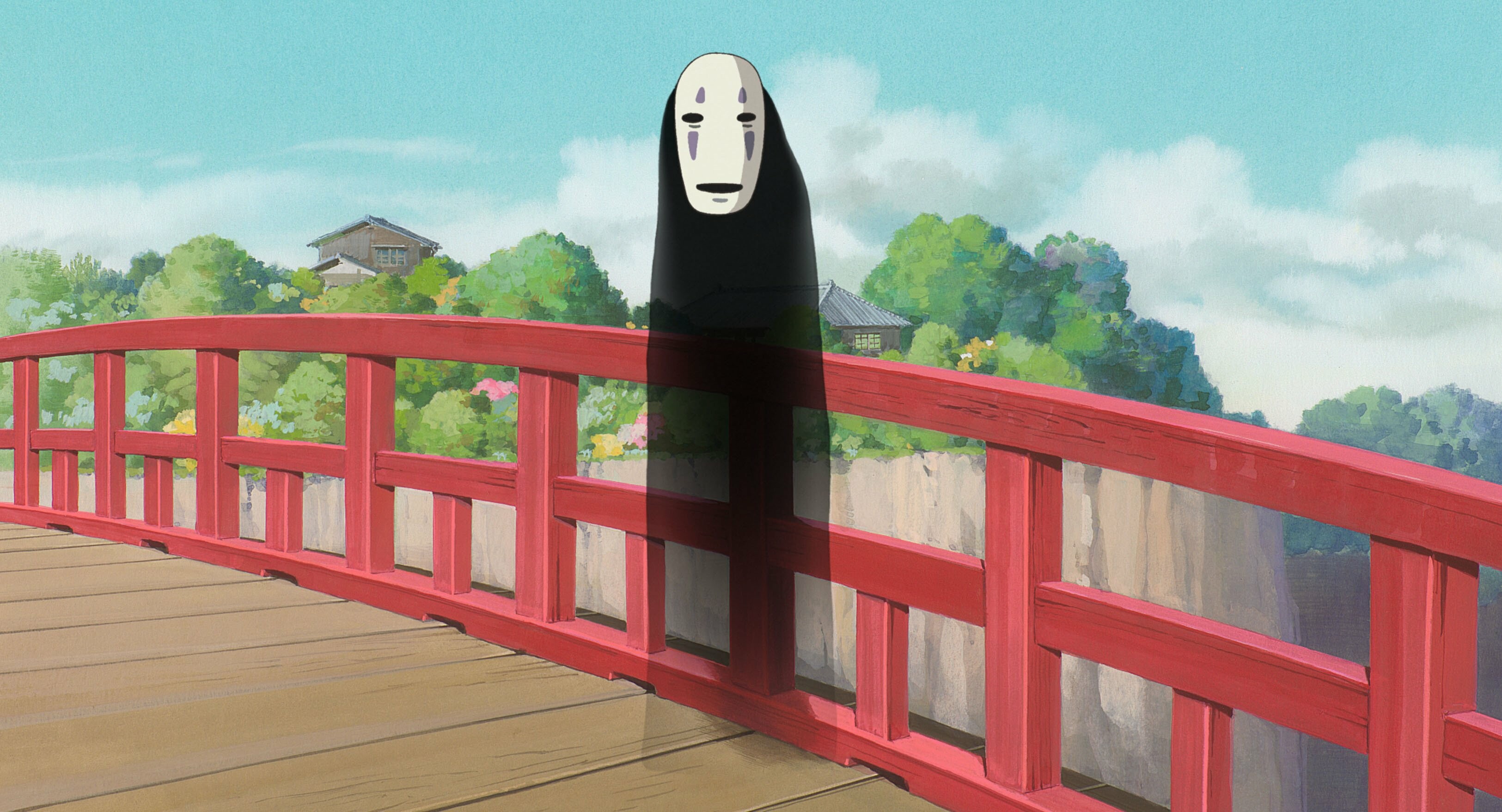 Spirited Away: No Face, A semi-transparent state, Anime. 3250x1760 HD Wallpaper.