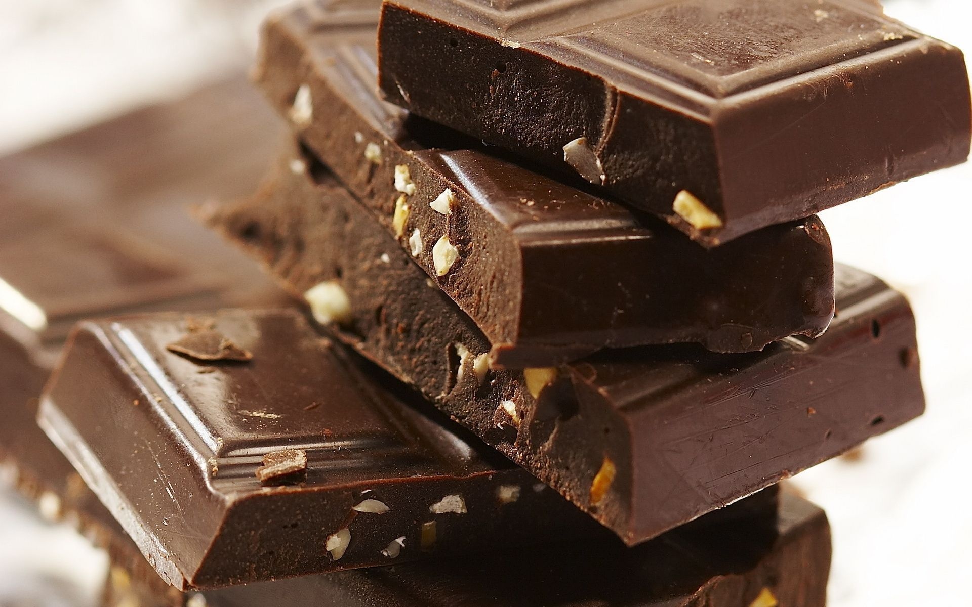 Chocolate: Made with cocoa solids, cocoa butter, milk solids, and sugar. 1920x1200 HD Wallpaper.