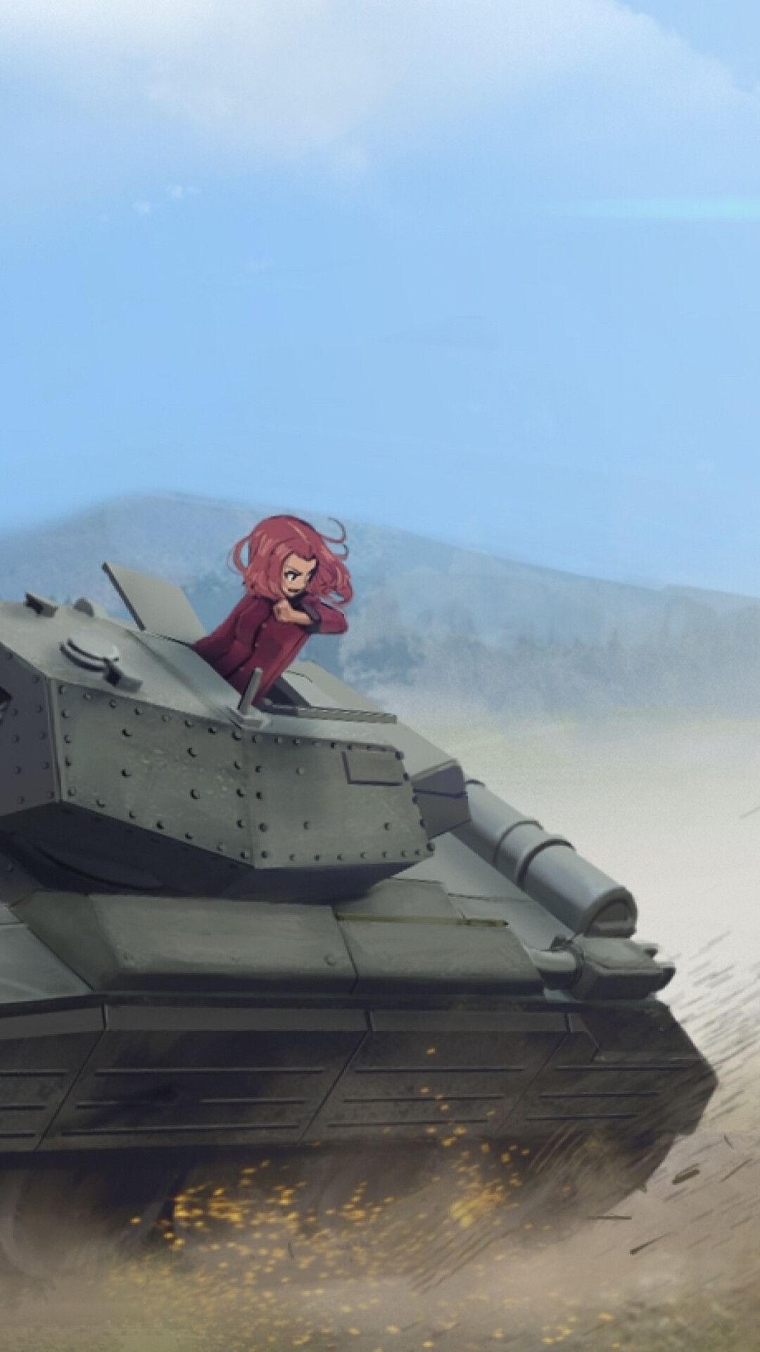 Girls und Panzer: Rosehip, A student at St. Gloriana Girls College and the Commander of their Crusader Tank Platoon. 1080x1920 Full HD Wallpaper.