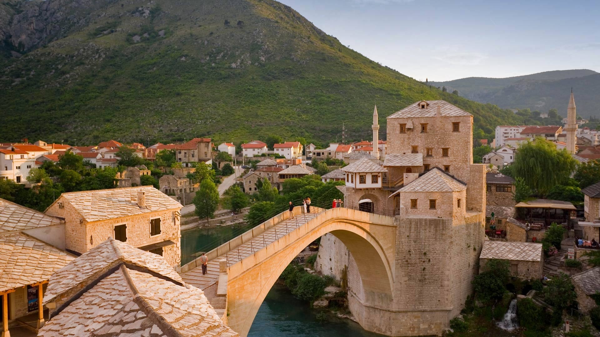 Famous bridge, Iconic landmark, Mostar beauty, Stunning photography, 1920x1080 Full HD Desktop