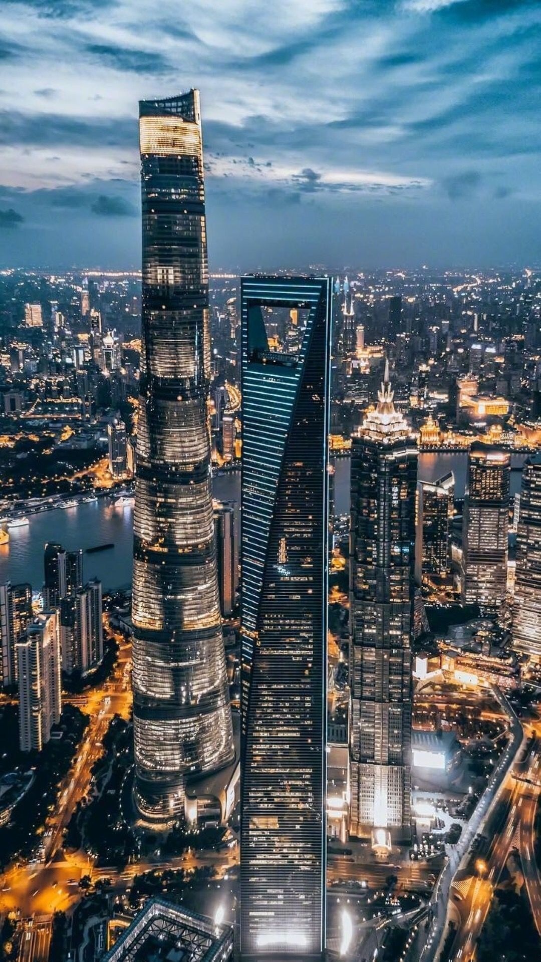 Shanghai World Financial Center, Shanghai Tower, Shanghai skyline, Tower, 1080x1920 Full HD Phone
