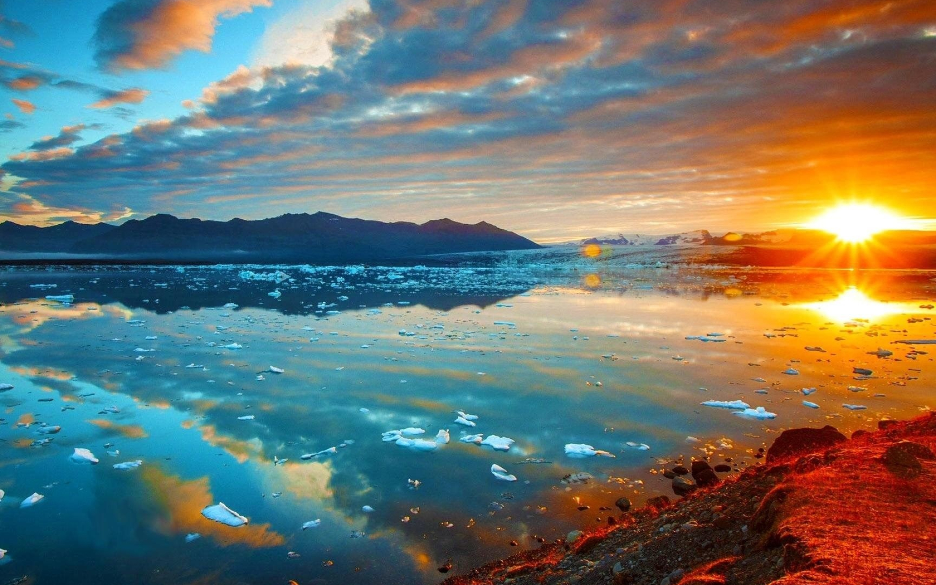 Lagoon, Iceland beauty, Blue paradise, Incredible backgrounds, 1920x1200 HD Desktop