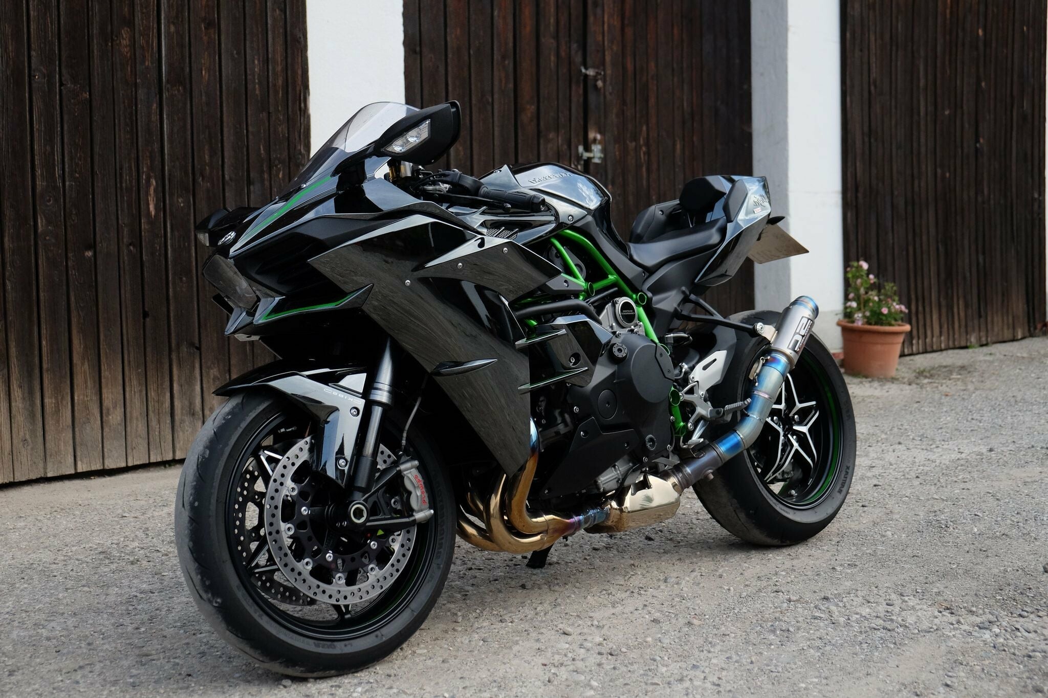 Kawasaki: Ninja H2, A "supercharged supersport"-class motorcycle. 2050x1370 HD Background.