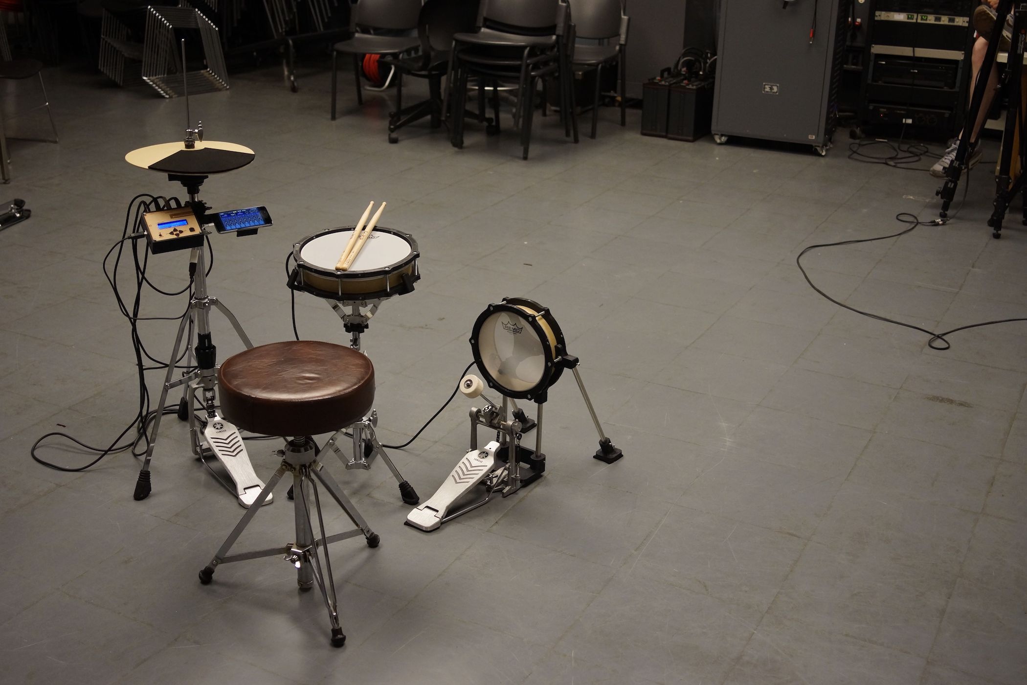 Drums: Open E-Drums, Studio Recording, Free Space Acoustics, Music Studio. 2100x1400 HD Wallpaper.