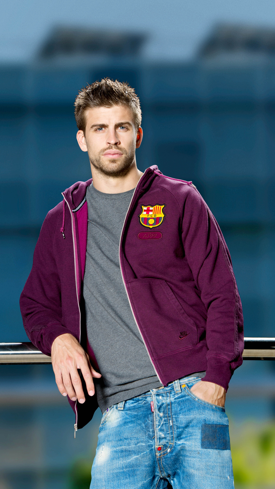 Gerard Pique: A key player for Spain, winning the 2010 World Cup and the 2012 European Championships. 1080x1920 Full HD Wallpaper.