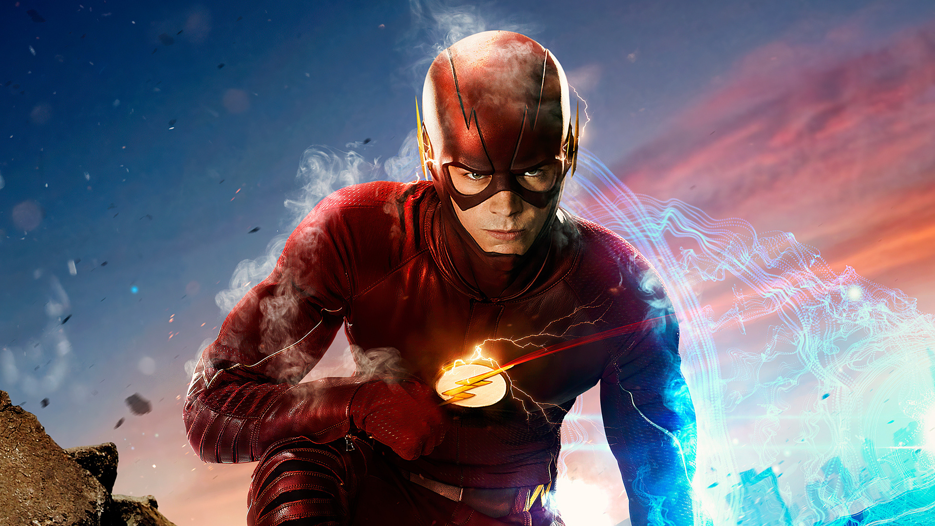 Flash (TV Series): Barry Allen, The Fastest Man Alive, Adaptation of the DC Comics character. 1920x1080 Full HD Wallpaper.