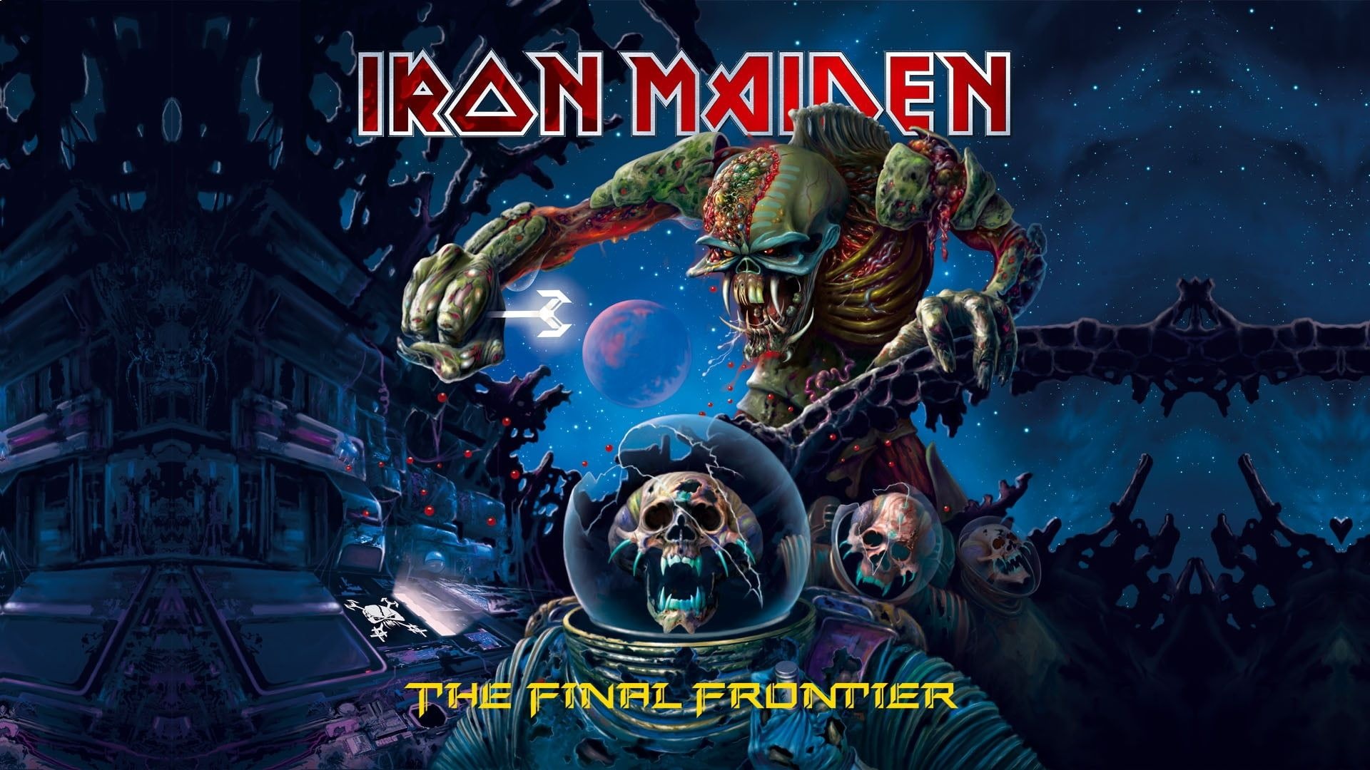 Iron Maiden Band Music, The Final Frontier album, Epic sci-fi concept, Intergalactic journey, 1920x1080 Full HD Desktop
