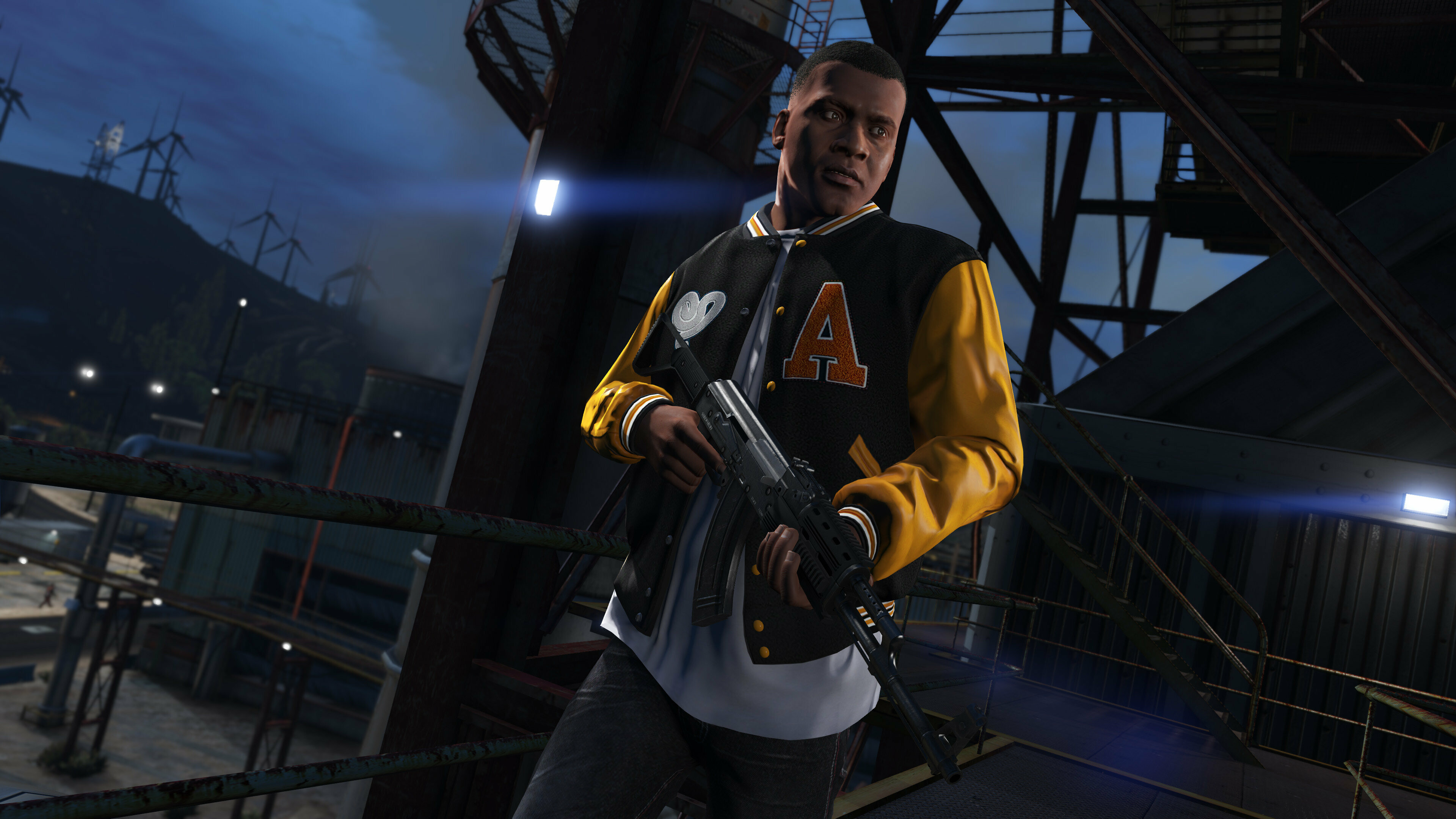 Grand Theft Auto 5: Franklin Clinton, One of the three protagonists in GTA 5. 3840x2160 4K Wallpaper.
