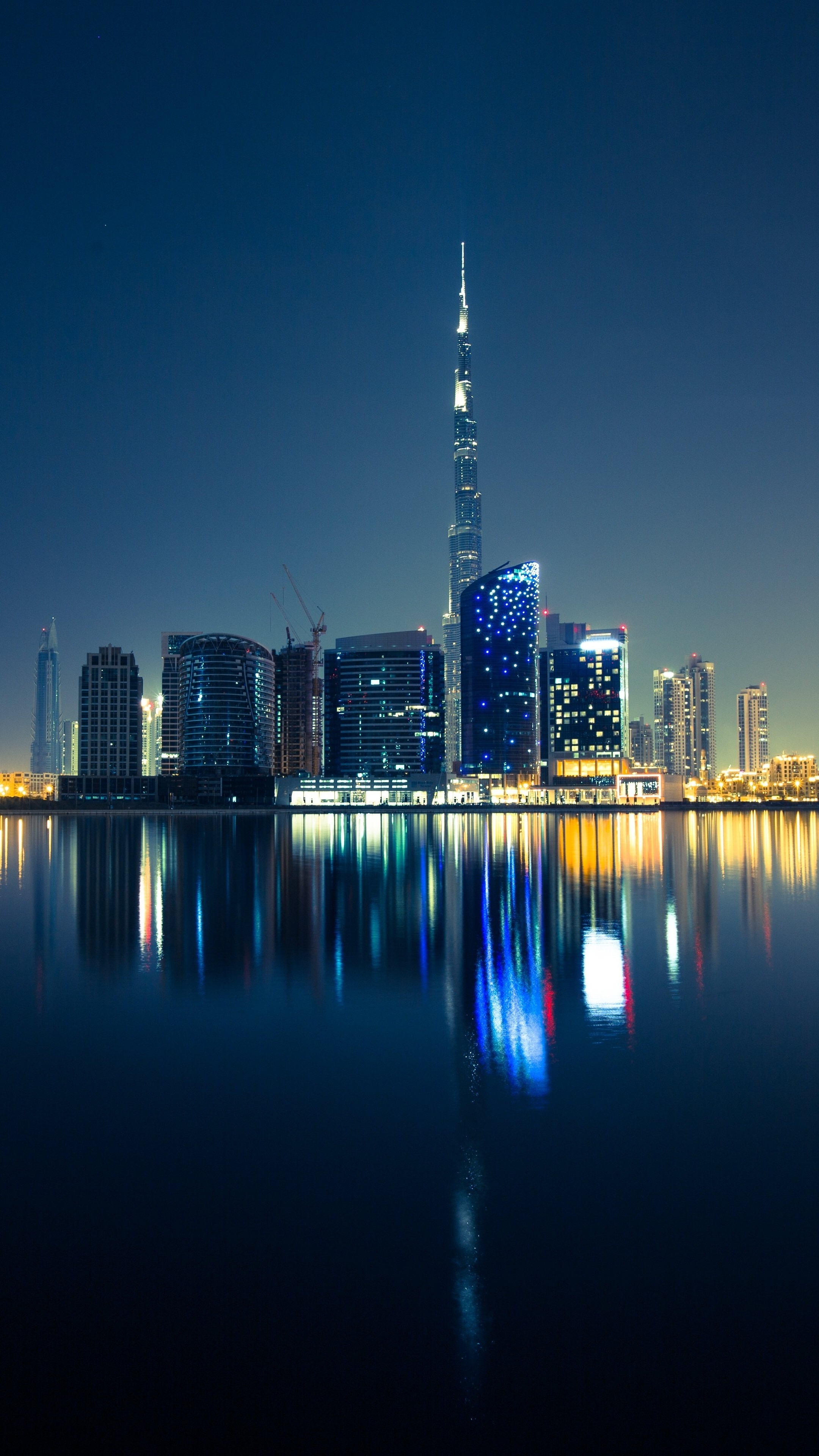 Dubai Skyline, Travels, Skyscrapers, Emirates, 2160x3840 4K Phone