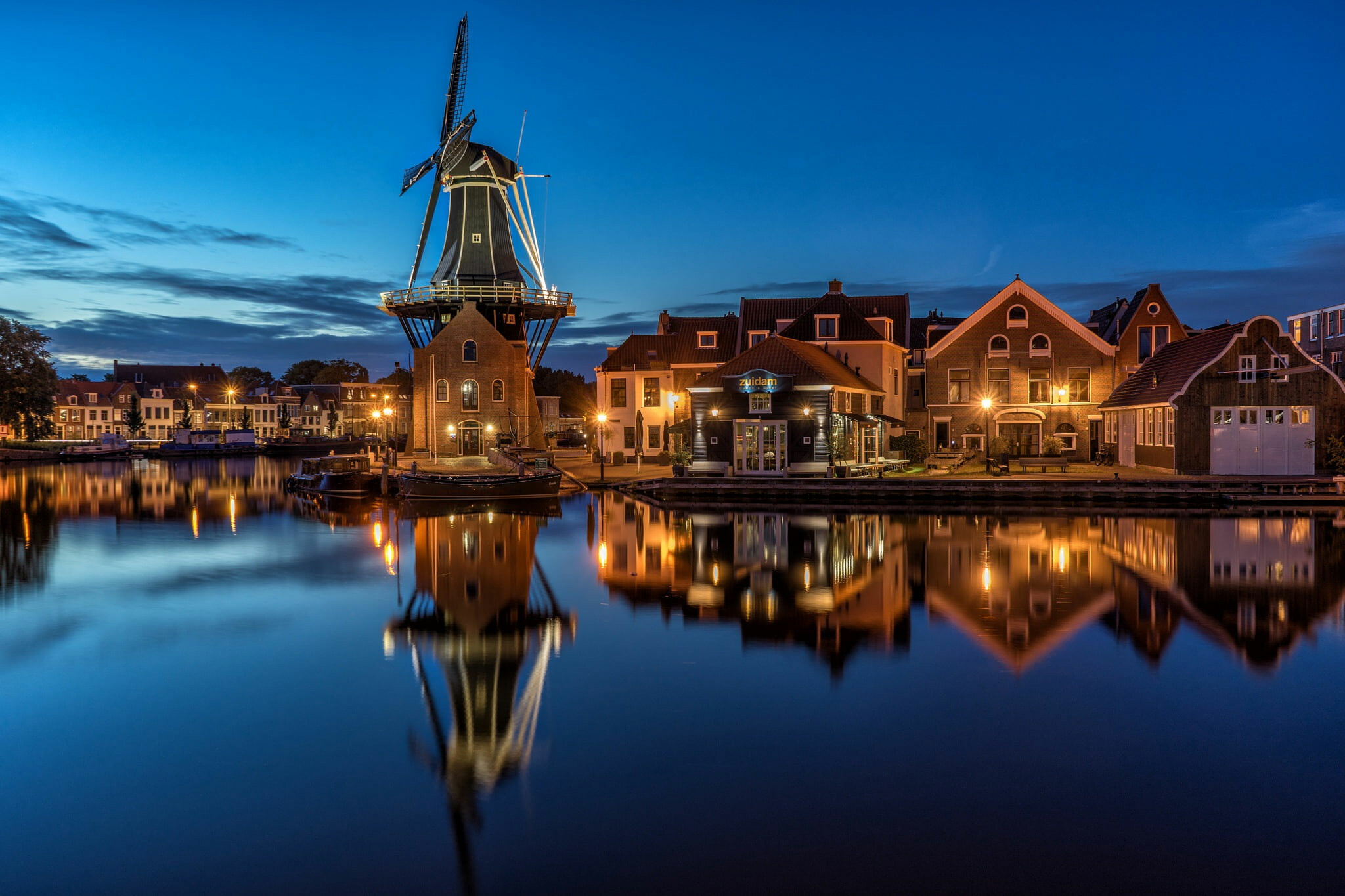 Netherlands: North Holland, Haarlem, Windmill. 2050x1370 HD Background.