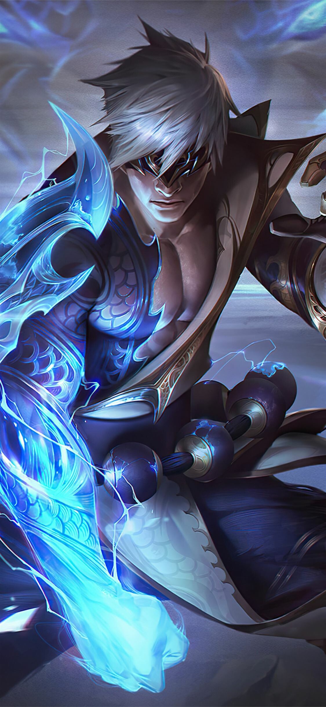 League of Legends: Lee Sin, the Blind Monk, Fighter, Diver. 1130x2440 HD Wallpaper.