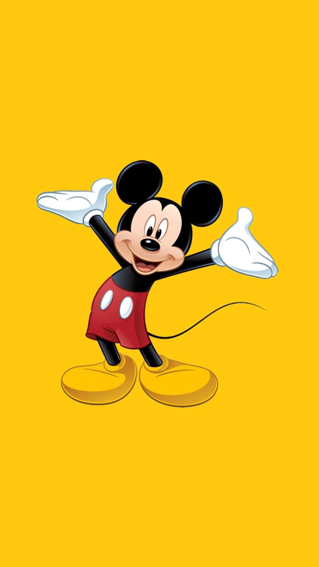 Mickey Mouse, Background, Simple design, Classic, 1080x1920 Full HD Phone