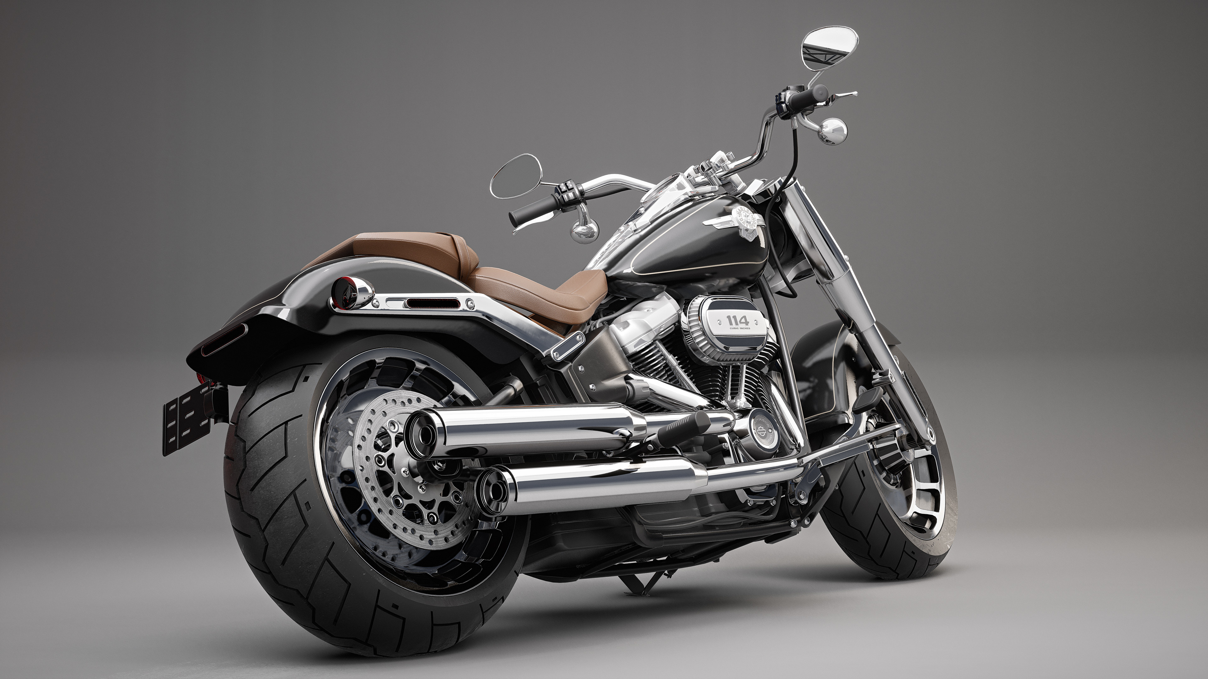 Harley-Davidson Fat Boy, David Baylis design, Customized masterpiece, Timeless beauty, 3840x2160 4K Desktop