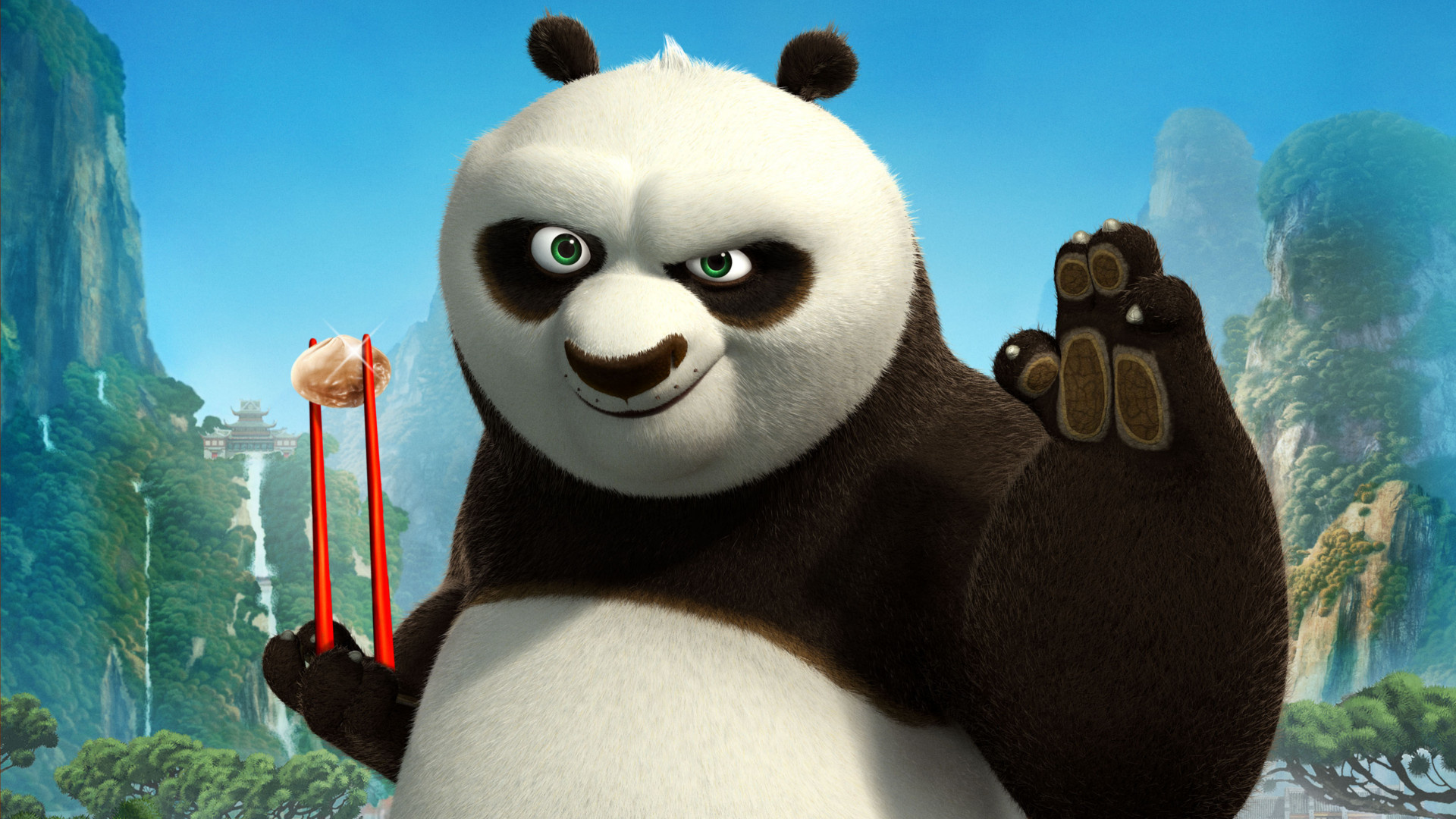 Kung Fu Panda 3, Breathtaking visuals, Serene wallpaper, Captivating motion picture, 1920x1080 Full HD Desktop