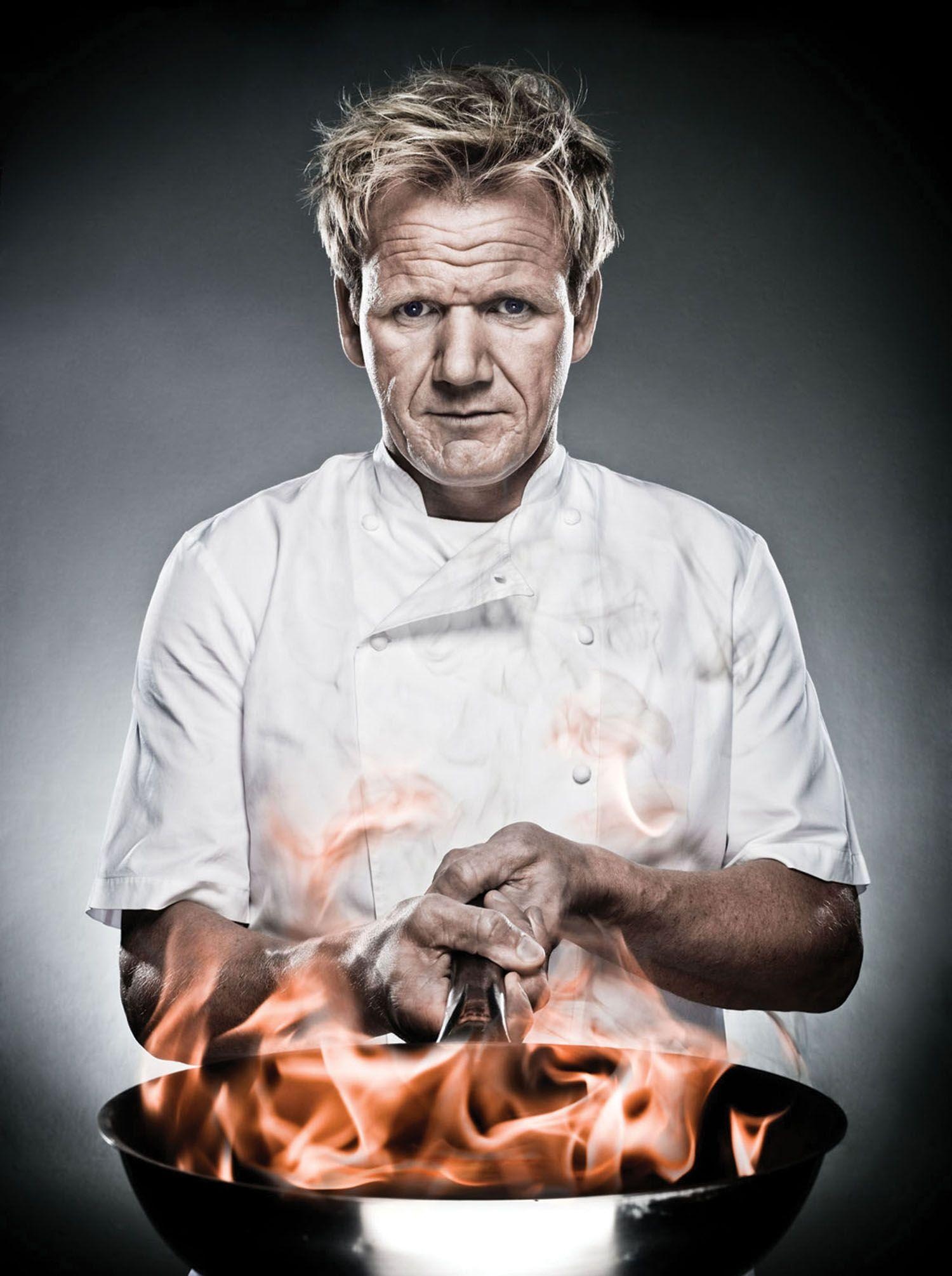 Gordon Ramsay: Starred in a British cookery program, The F Word (2005–2010). 1500x2020 HD Background.