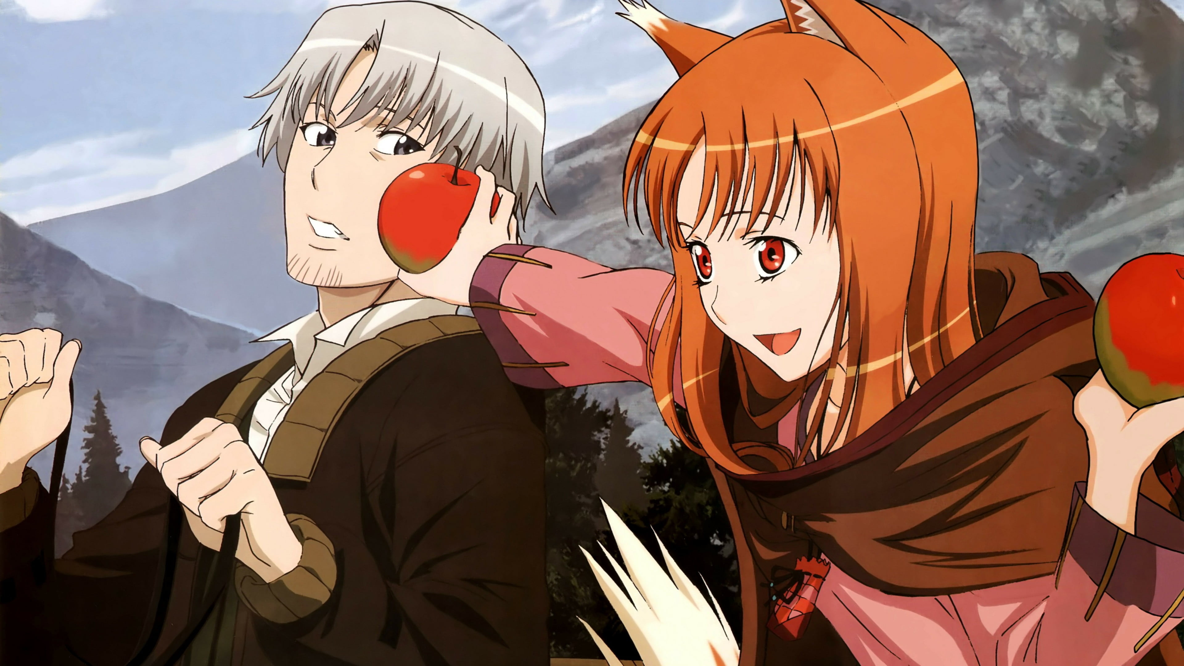 Spice and Wolf (Anime): Guilty Crown, Yuzuriha Inori, Apples. 3840x2160 4K Background.