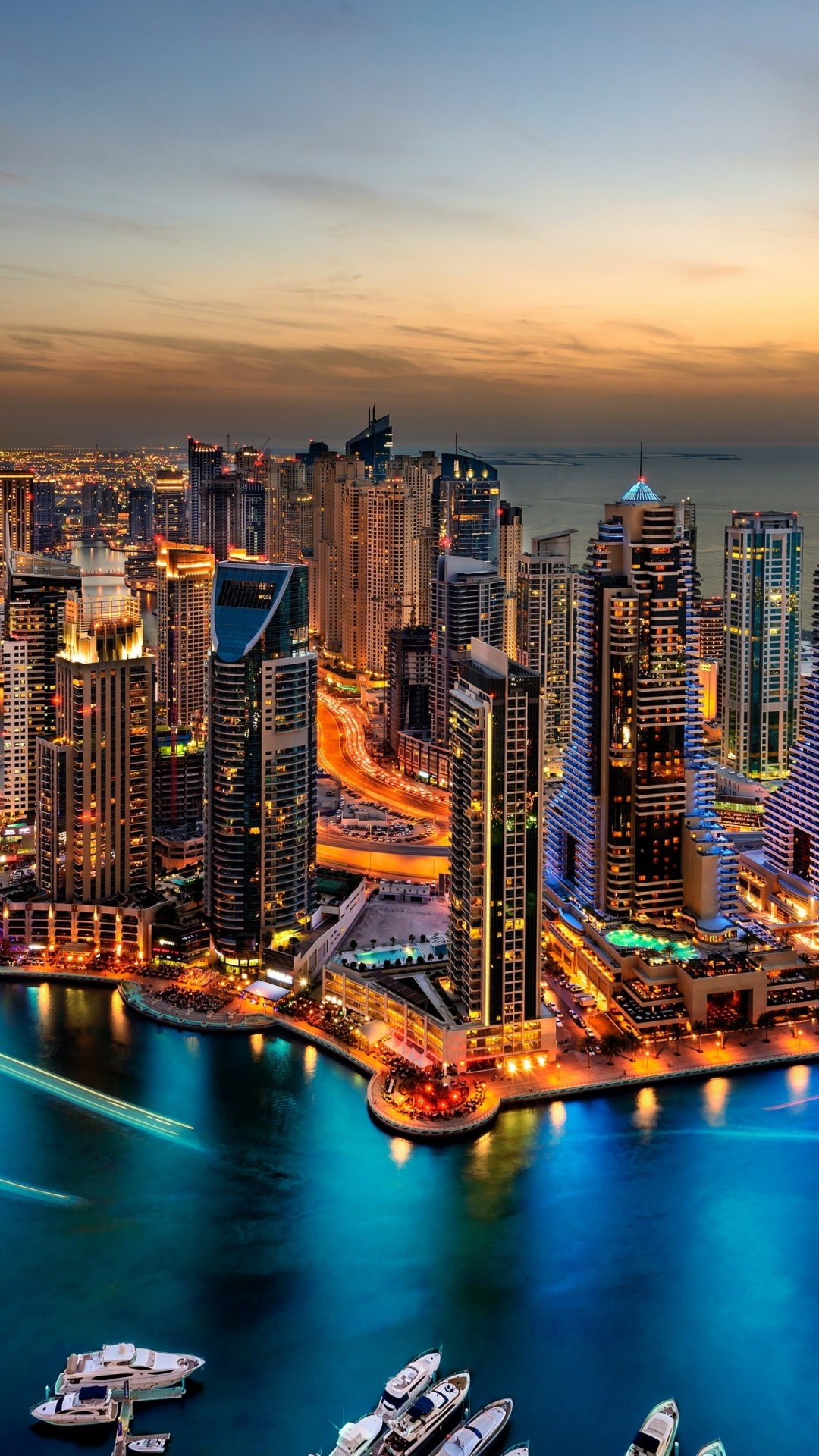 Dubai Skyline, Travels, LG G2, Skyline wallpaper, 1080x1920 Full HD Phone
