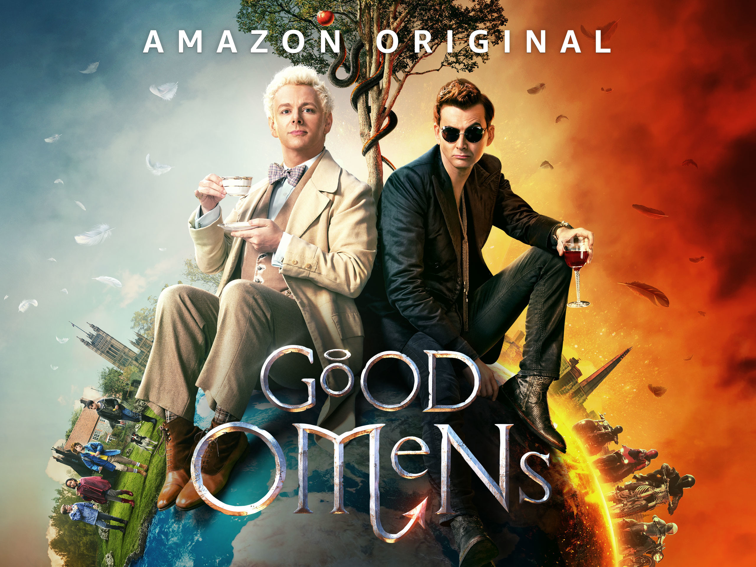 Good Omens TV series, Prime Video, Apocalyptic season 1, Neil Gaiman creation, 2560x1920 HD Desktop