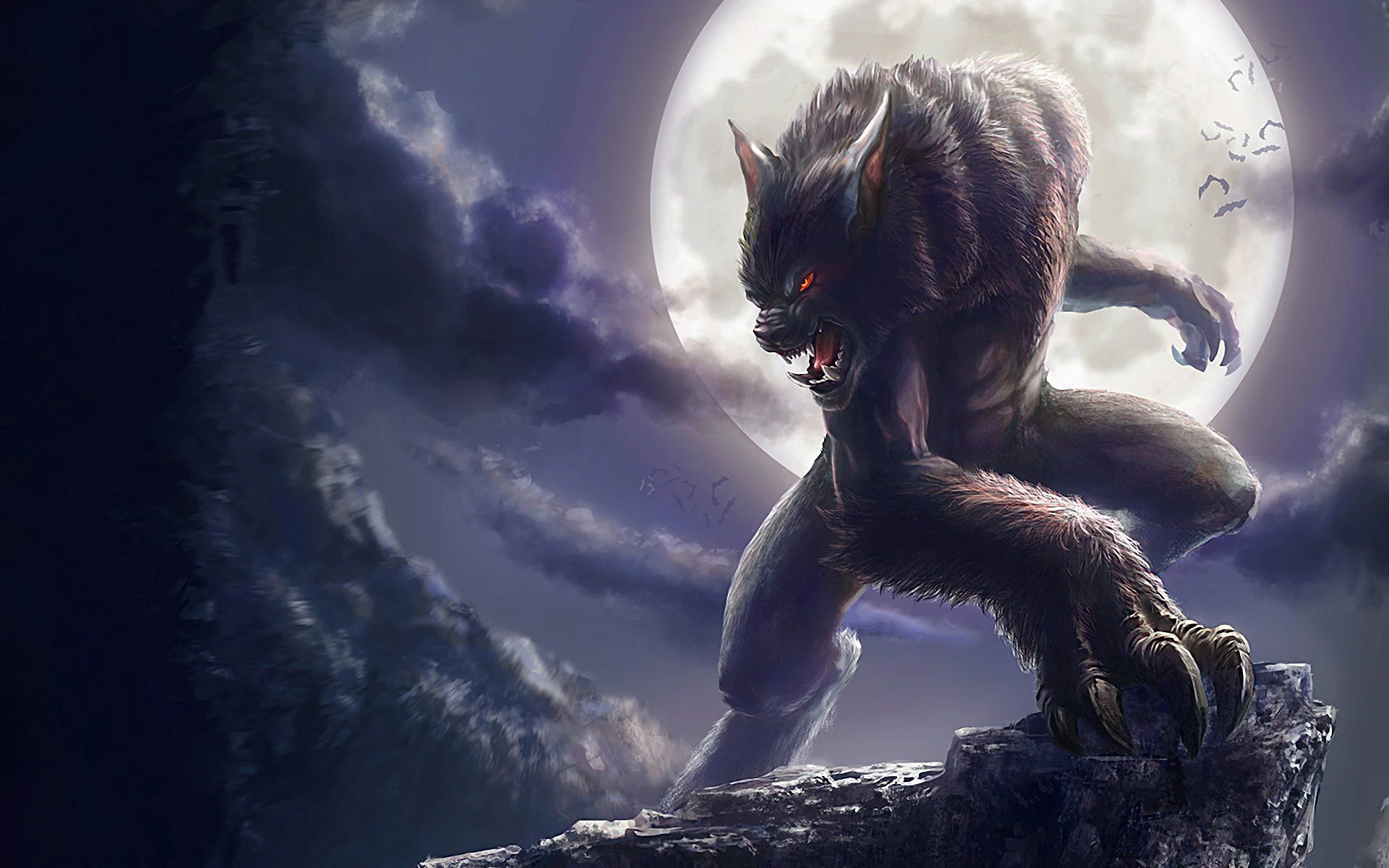 Werewolf, 4K wallpapers, Fierce beast, Stunning visuals, 1920x1200 HD Desktop