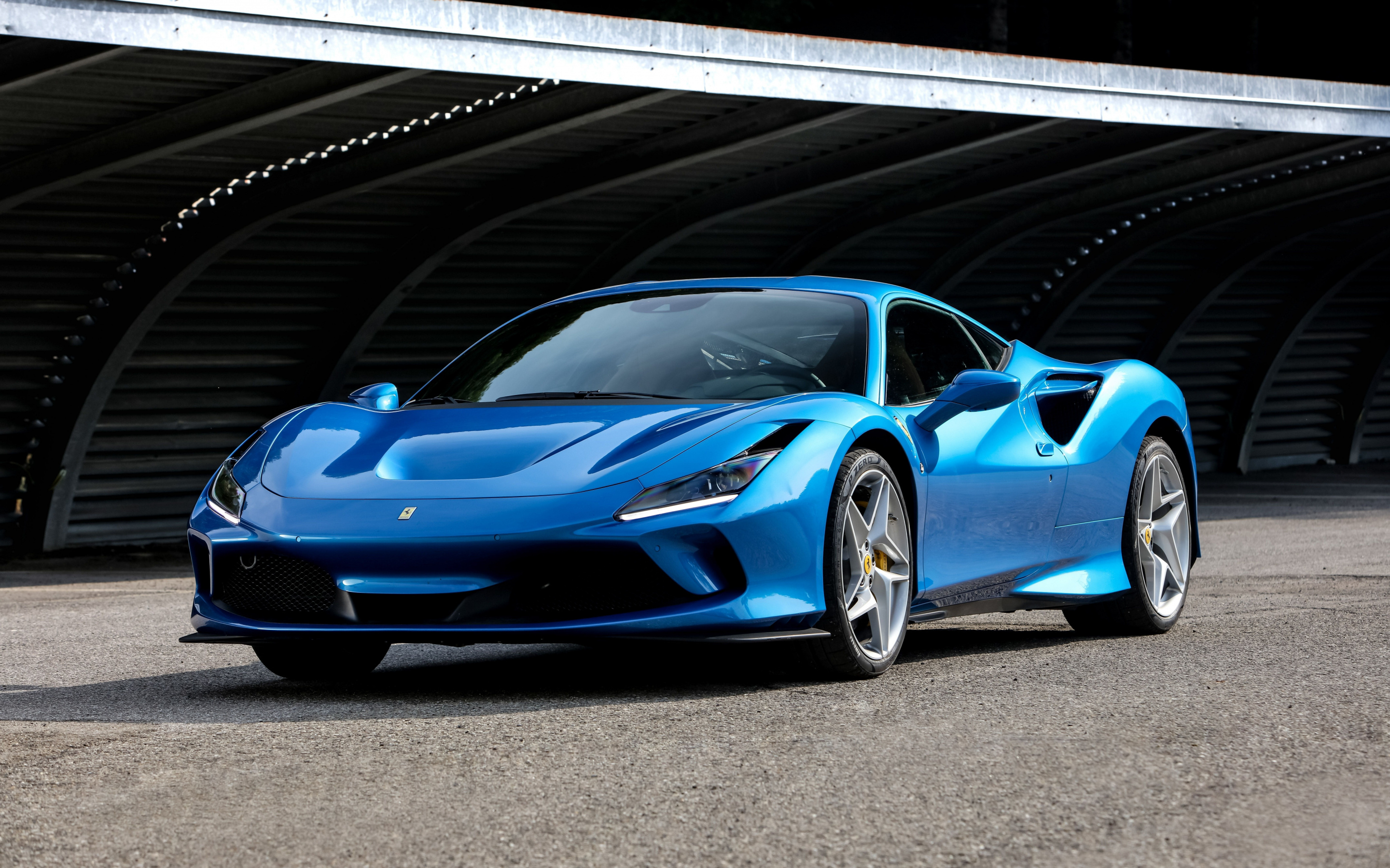 Ferrari F8, Blue sportcar wallpaper, Mac Pro, Retaia image, 2880x1800 HD Desktop