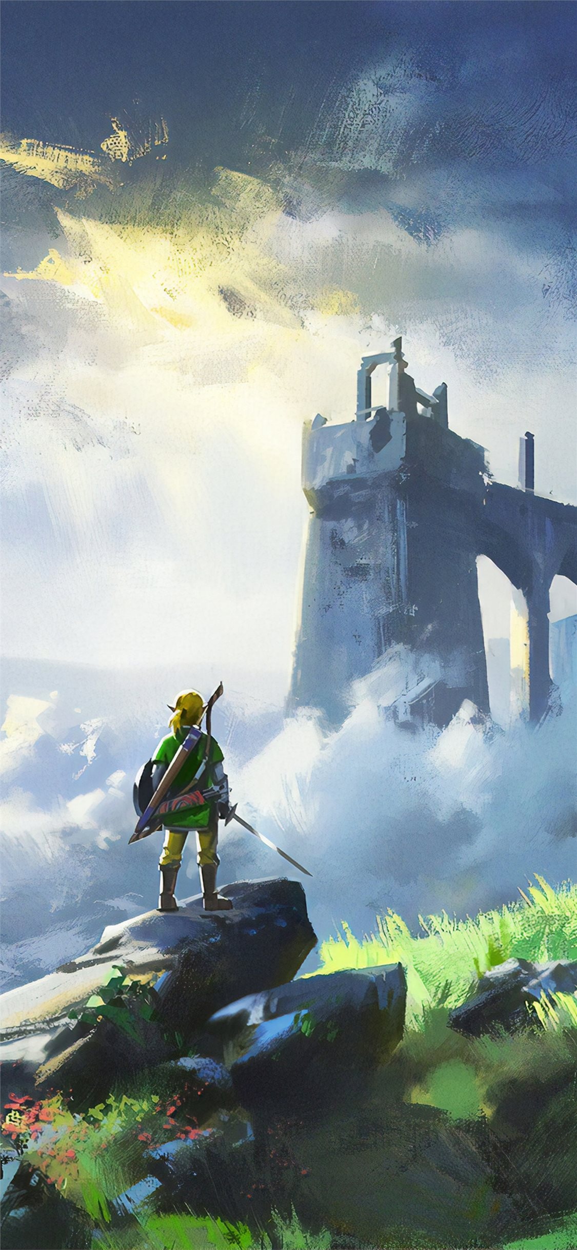 The Legend of Zelda, 4K, Gaming, Fantasy, Artistic Interpretation, 1130x2440 HD Phone