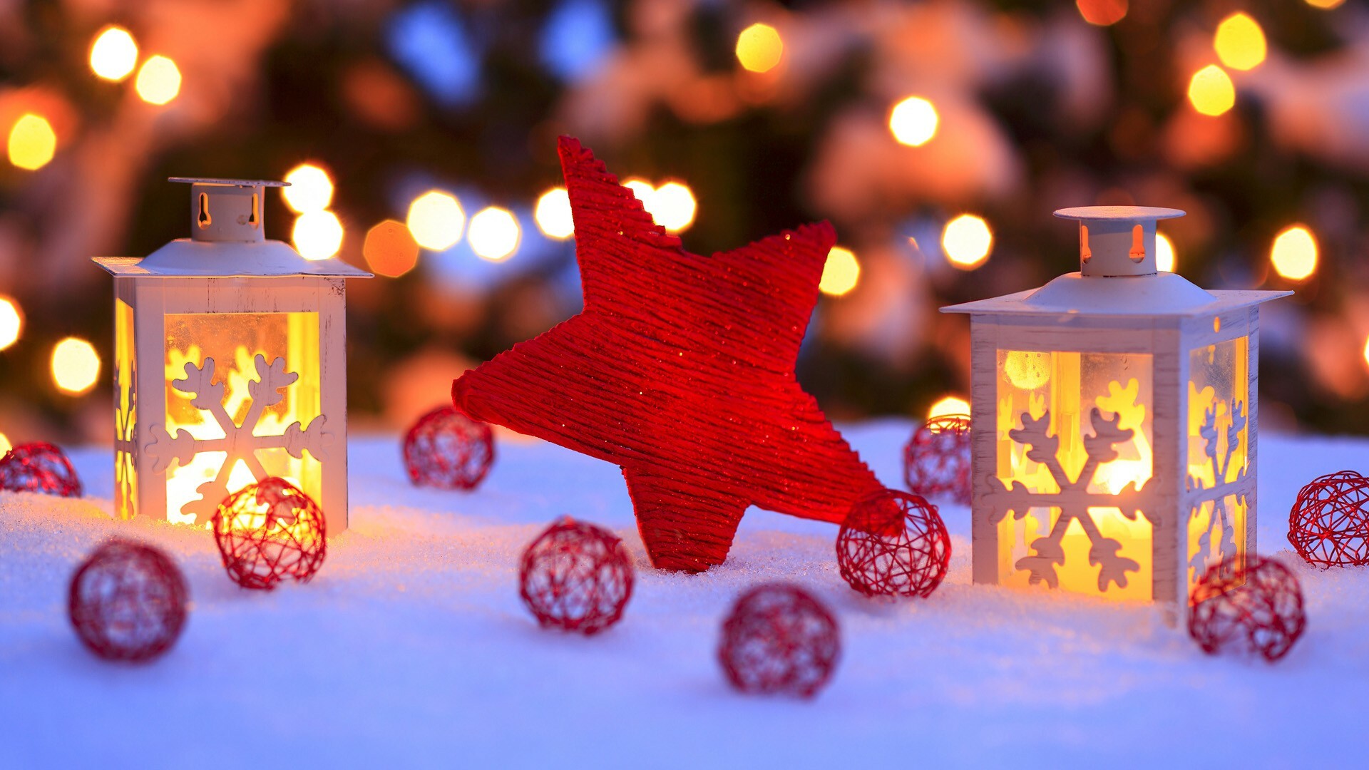 Christmas: December 25th, a day celebrated each year, Lanterns. 1920x1080 Full HD Wallpaper.