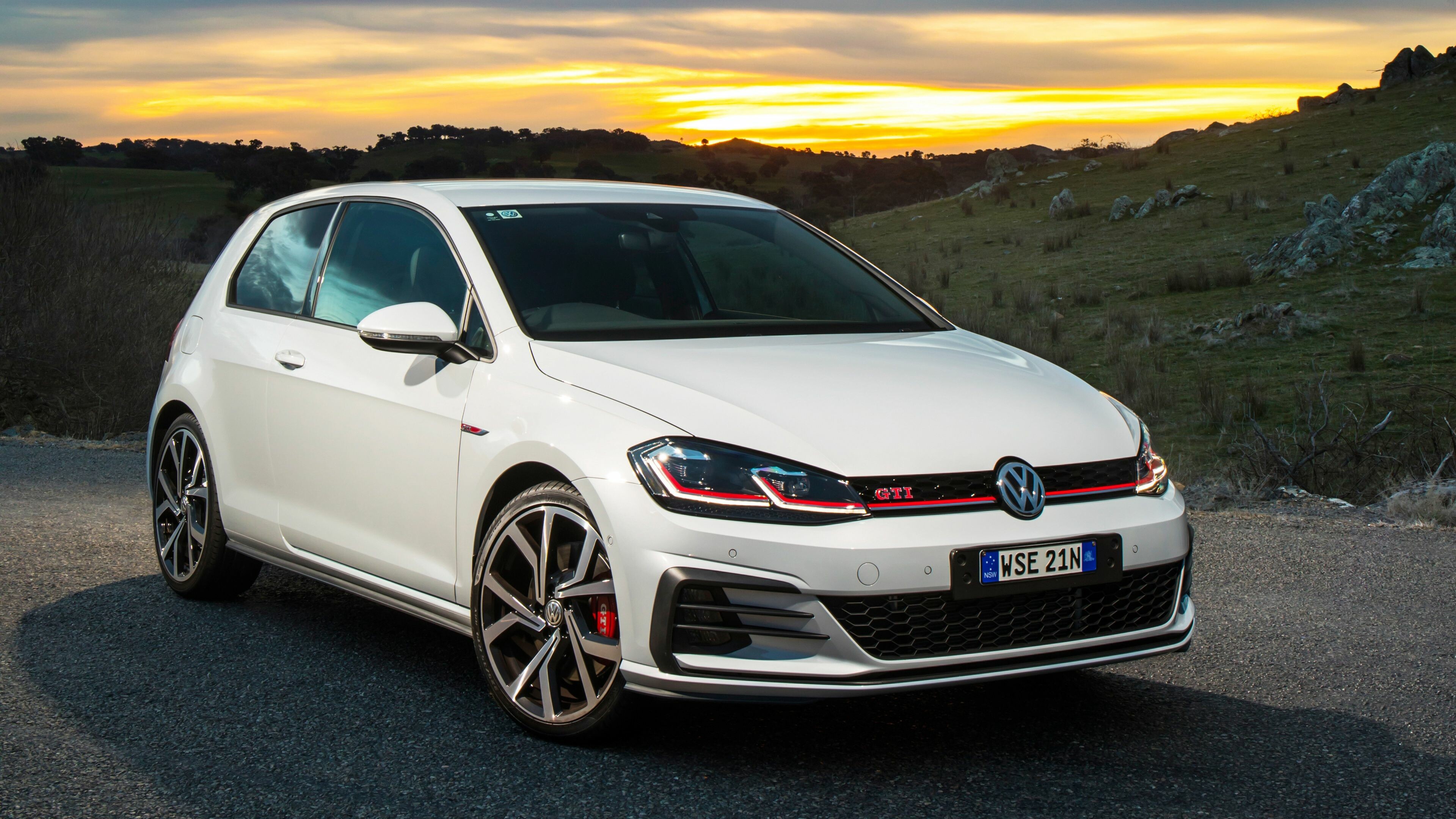 Volkswagen: A German company that produces cars, GTI Performance Edition 2017. 3840x2160 4K Background.