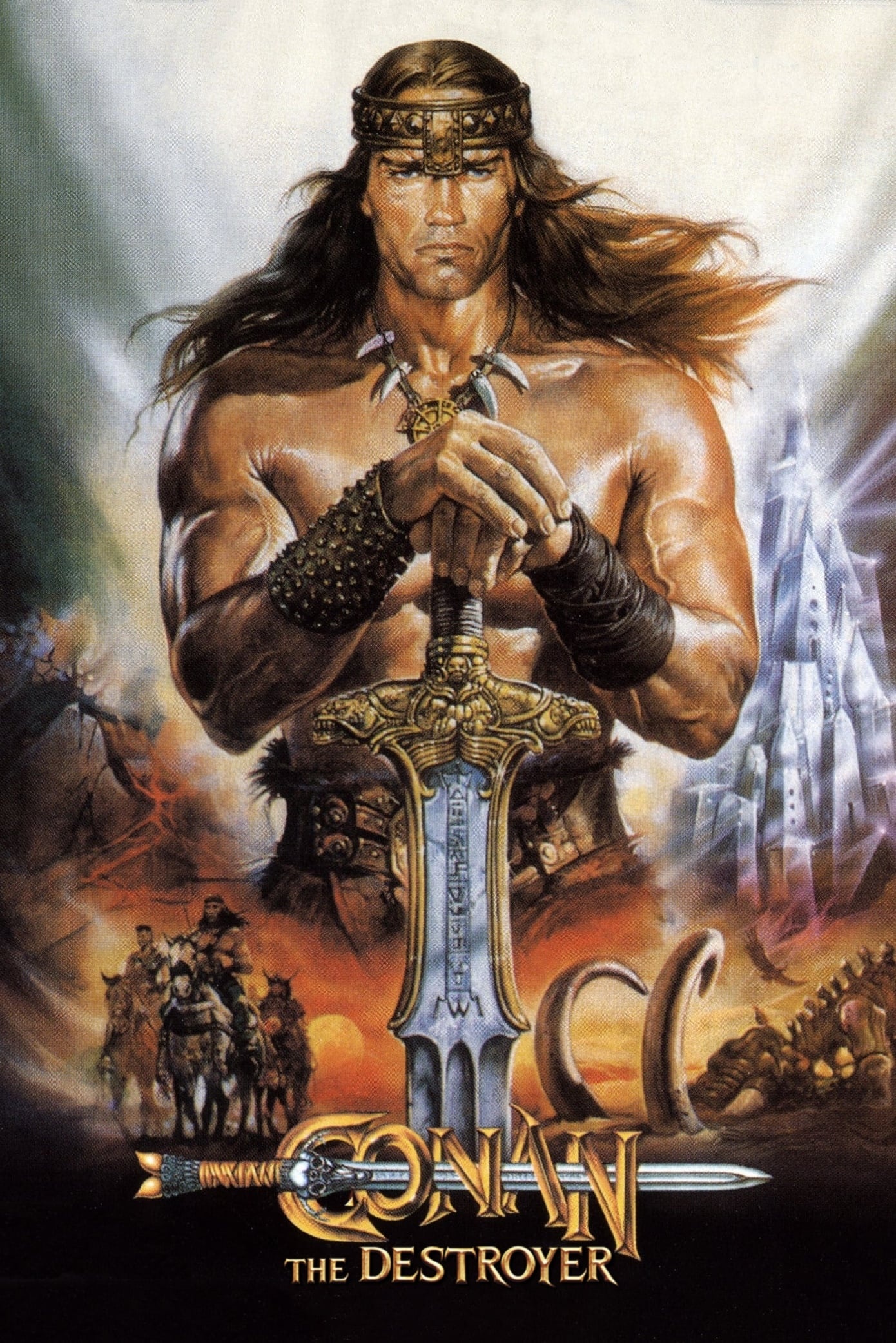 Conan the Destroyer, 1984 film, Movie posters, Action adventure, 1390x2090 HD Phone