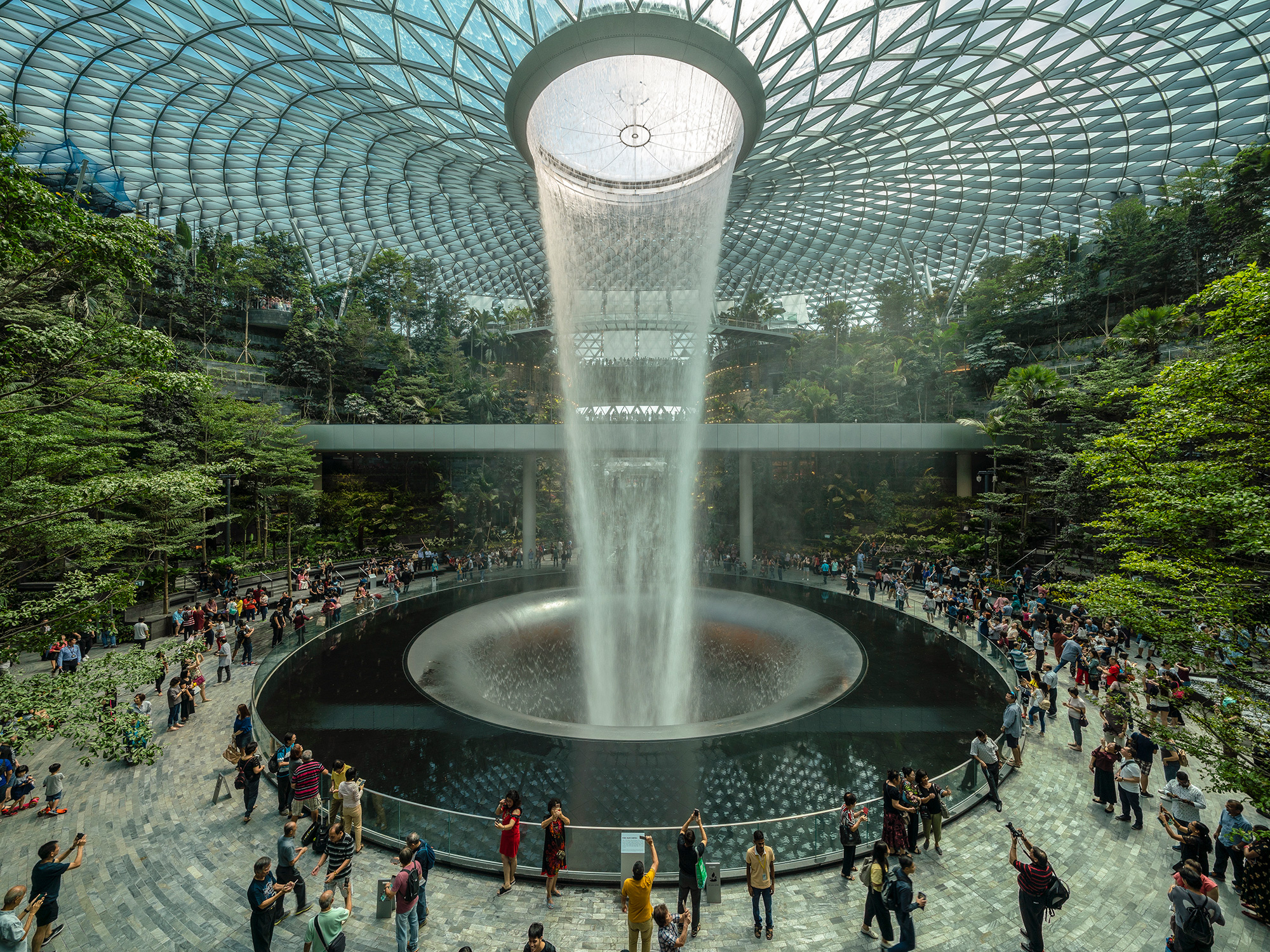 Singapore Changi, dschungel im glashaus, jewel changi, singapur, 2000x1500 HD Desktop