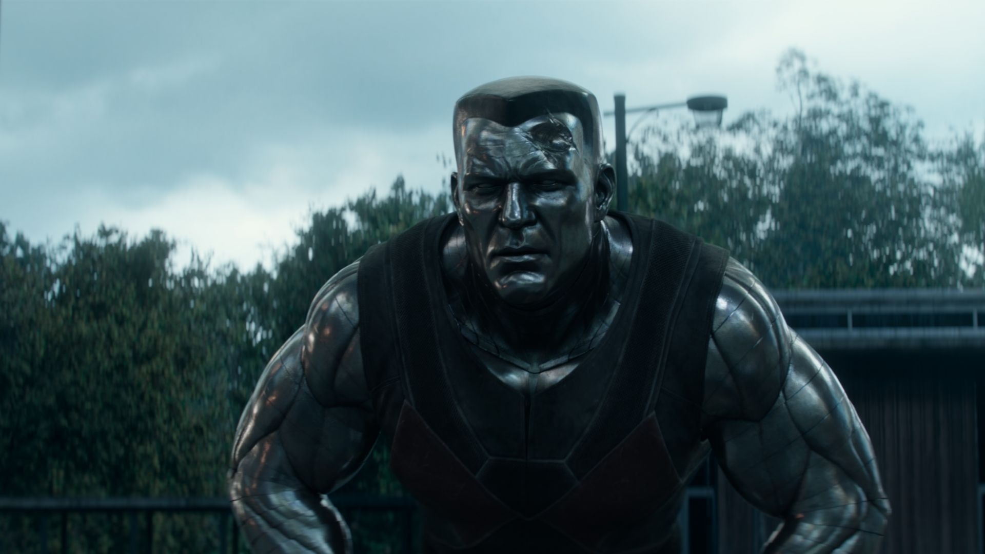 Colossus (Deadpool): A superhero with the ability to transform into a metal giant at will. 1920x1080 Full HD Background.