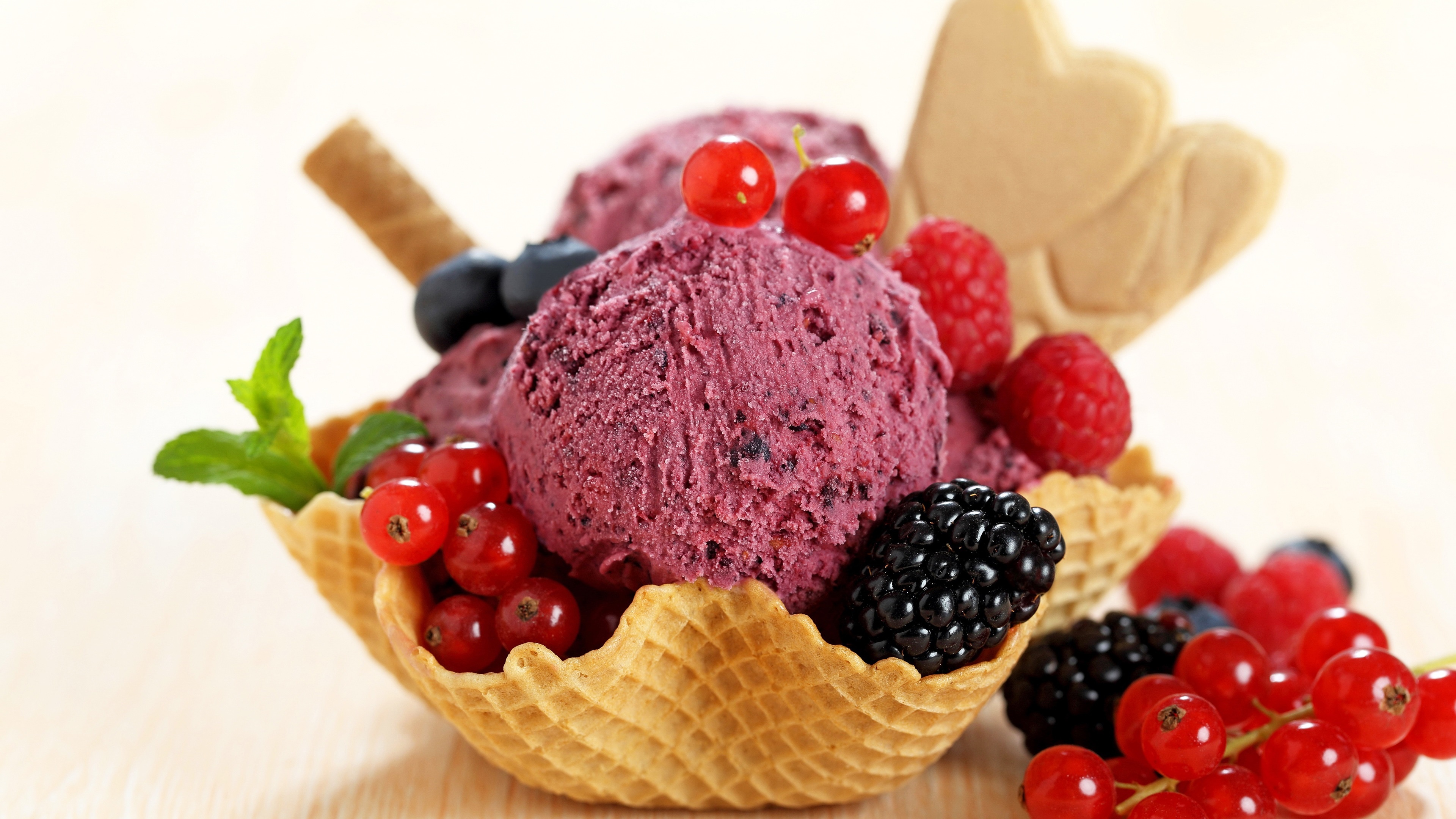 Berries summer dessert, Colorful and juicy, Sorbet delight, Scrumptious treat, 3840x2160 4K Desktop